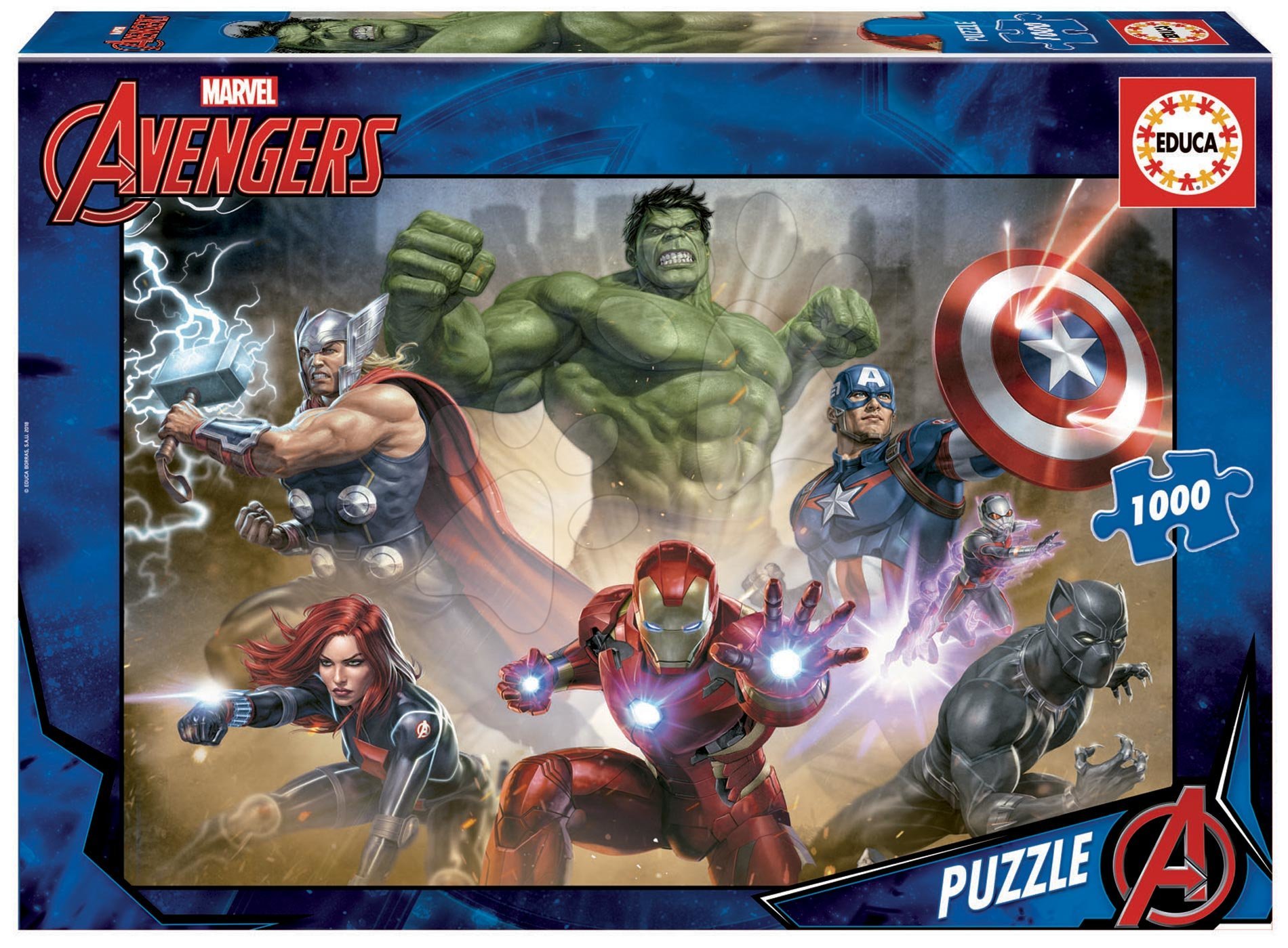 Educa puzzle The Avengers 1000 dielov a fix lepidlo 17694