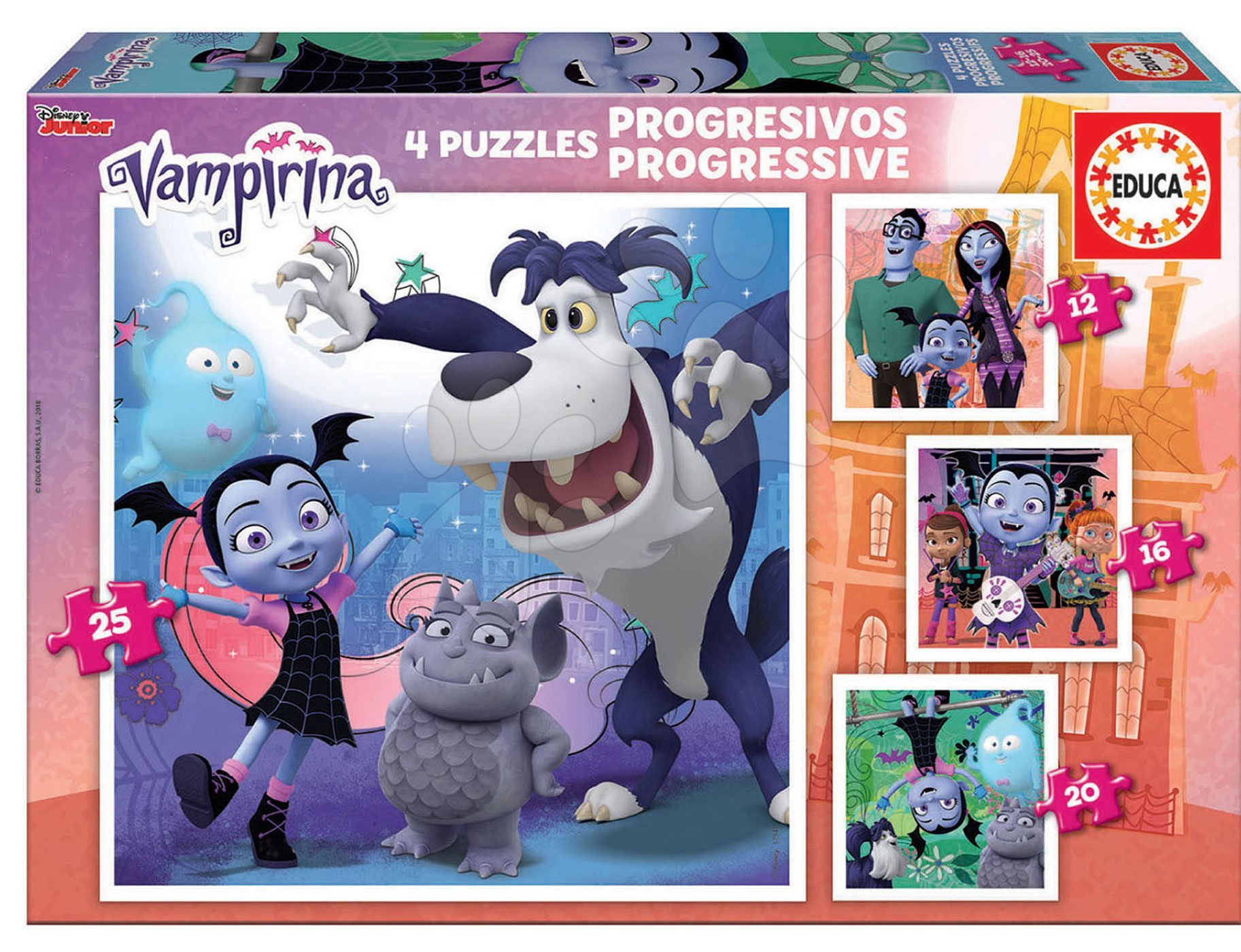 Educa borras Progressive Puzzles Mickey & Friends 12-16-20-25 Multicolor