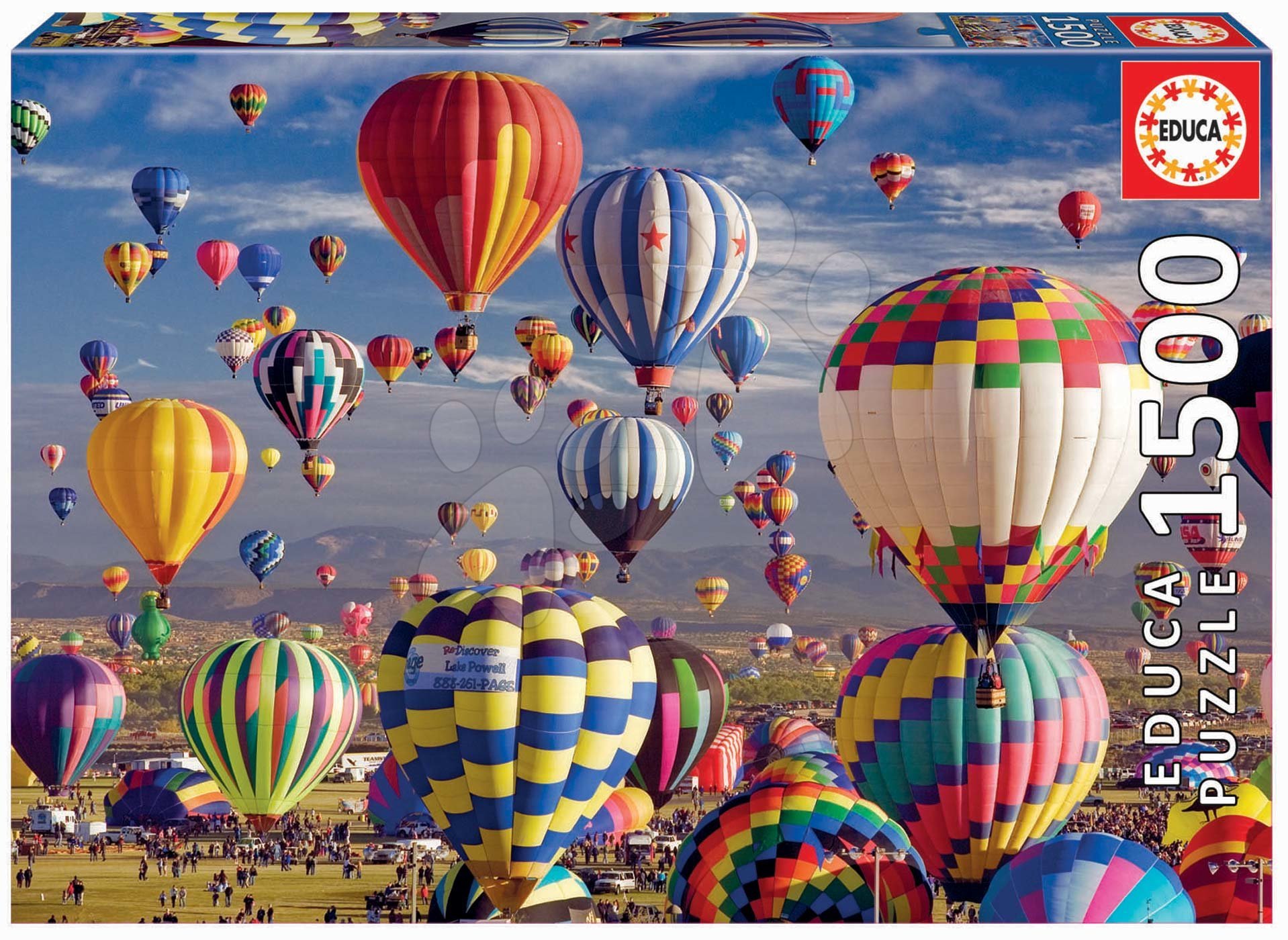 E-shop Educa puzzle Hot Air Balloons 1500 dielov a fix lepidlo 17977