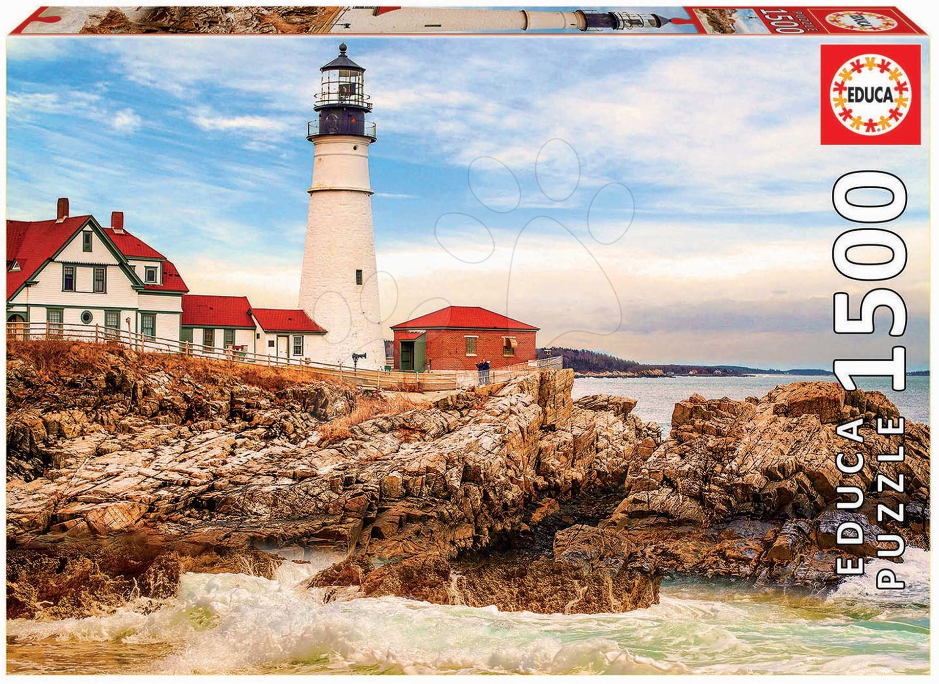 E-shop Educa puzzle Rocky Lighthouse 1500 dielov a fix lepidlo 17978