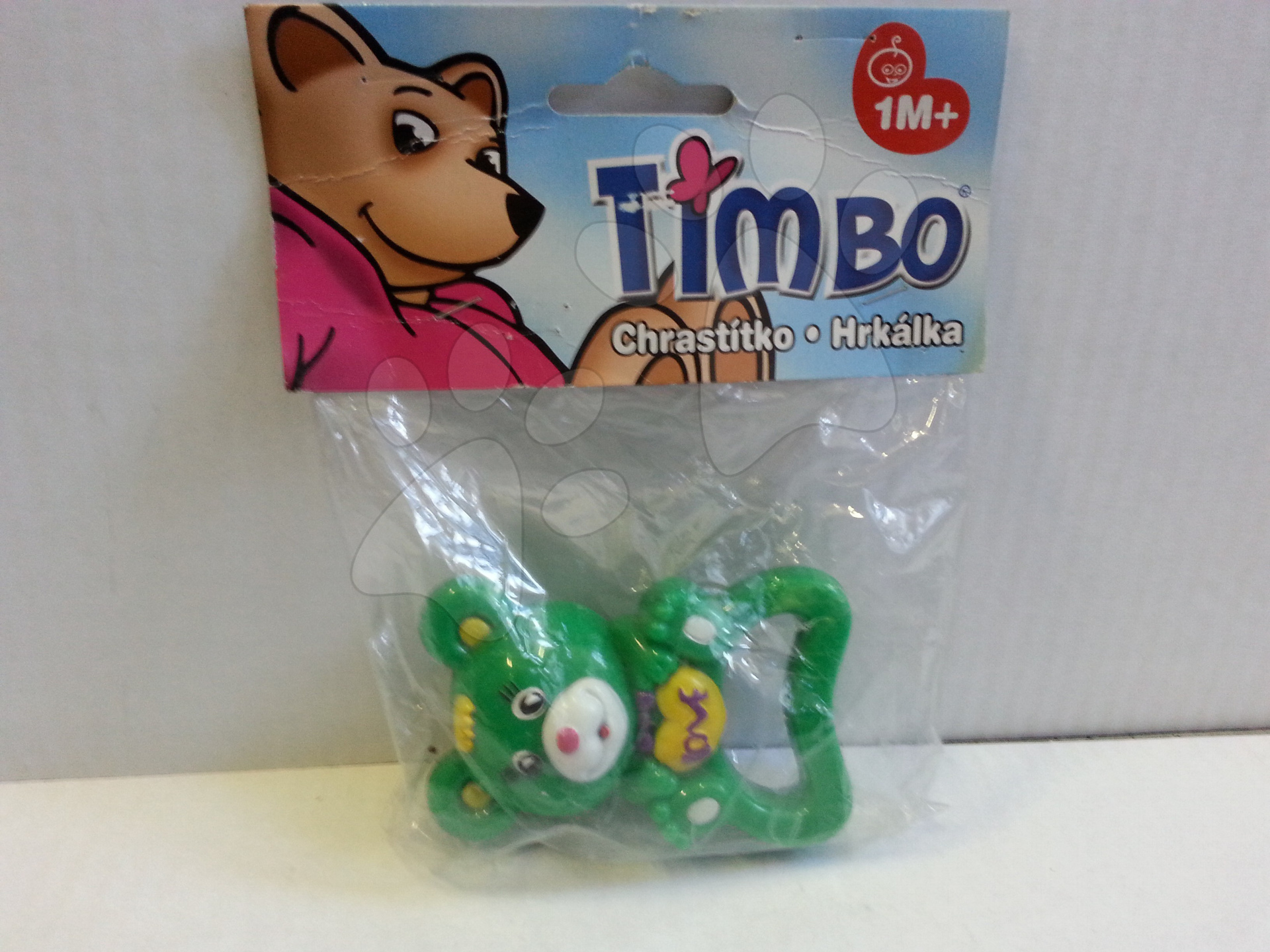 Dopredaj  - Hrkálka do ruky TIMBO zelený macko