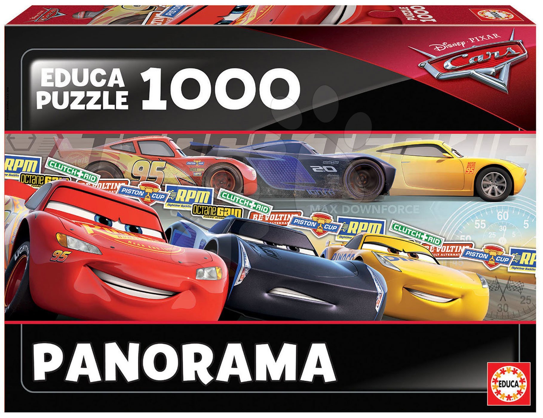 Panorama puzzle - Puzzle Cars Panorama Educa 1000 dílků a Fix lepidlo od 11 let