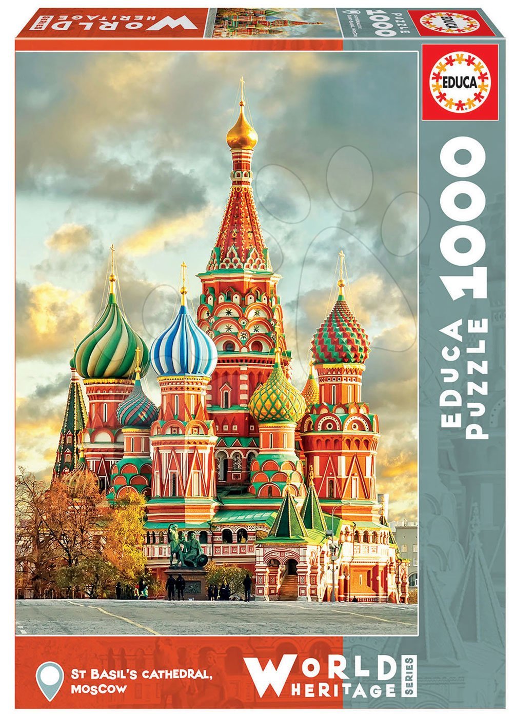 Educa puzzle St Basil's Cathedral Moscow 1000 darabos és fix ragasztó 17998