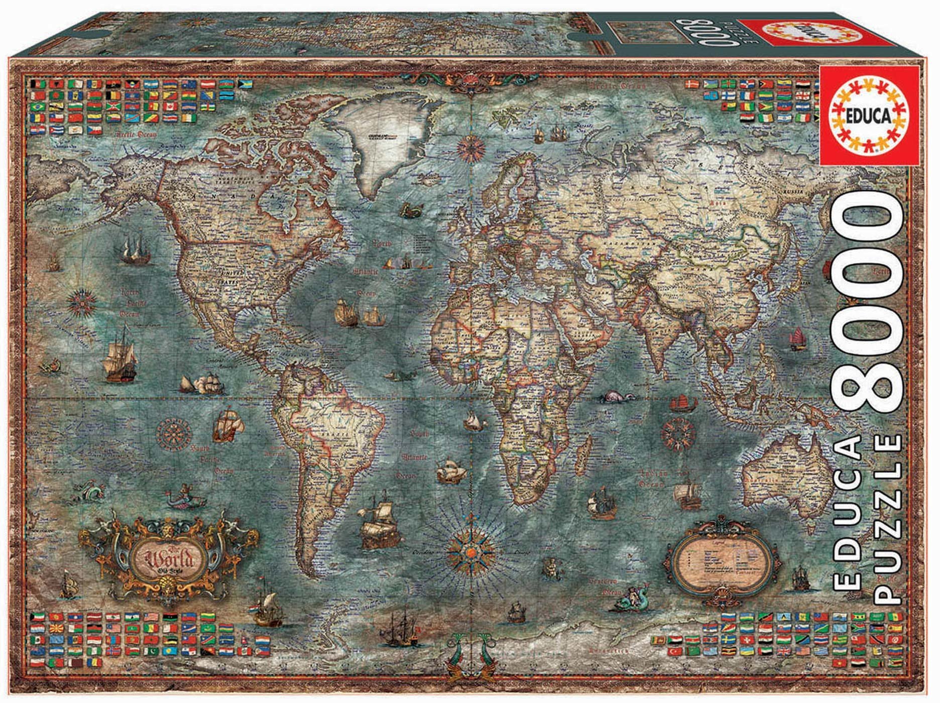 Educa puzzle Historical World Map 8000 darabos 18017