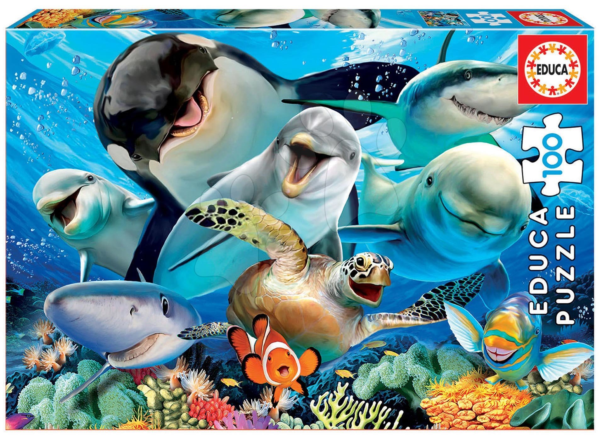 Puzzle Underwater Selfie Educa 100 dielov od 6 rokov