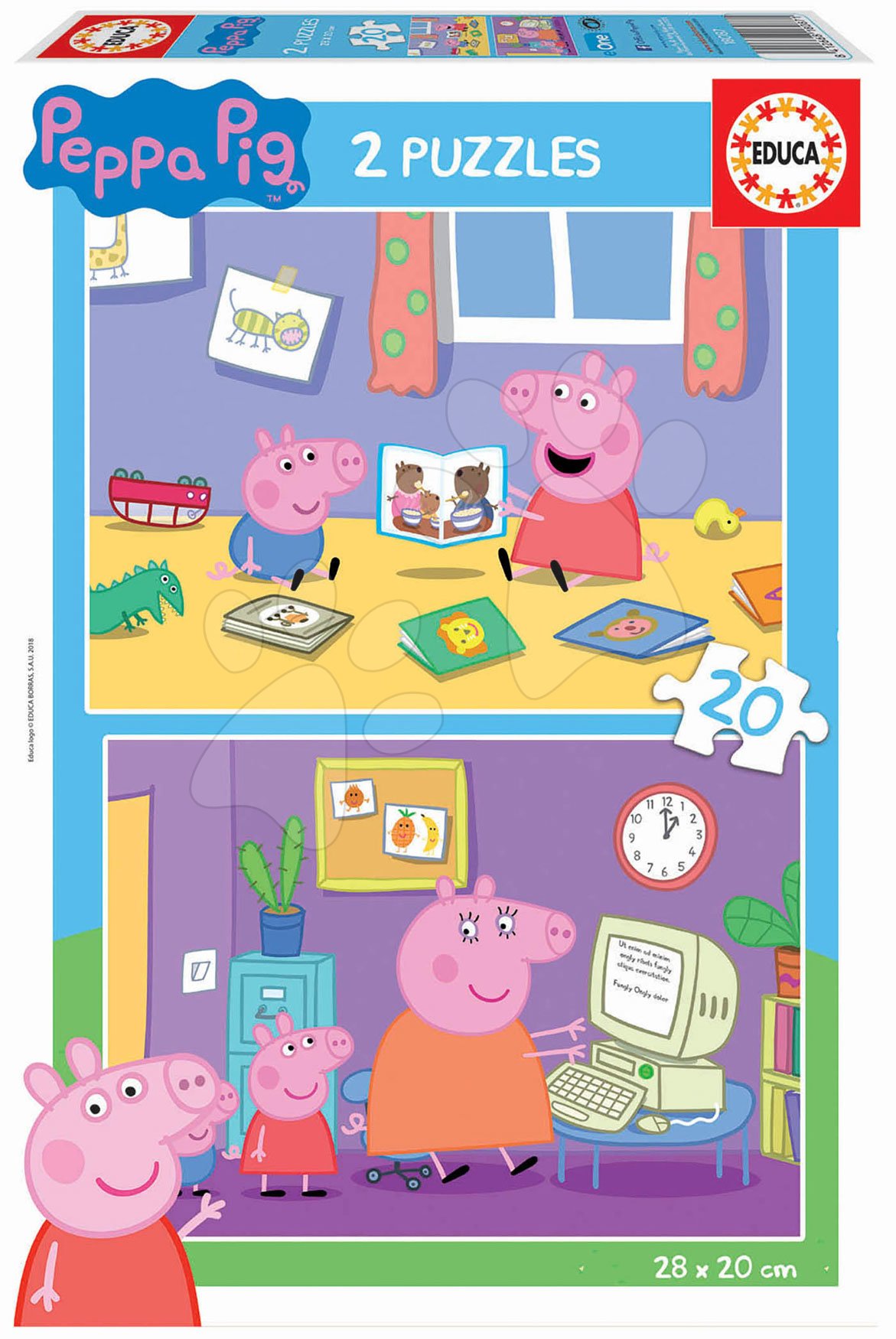 Puzzle Peppa Pig Educa 2x20 darabos 4 évtől