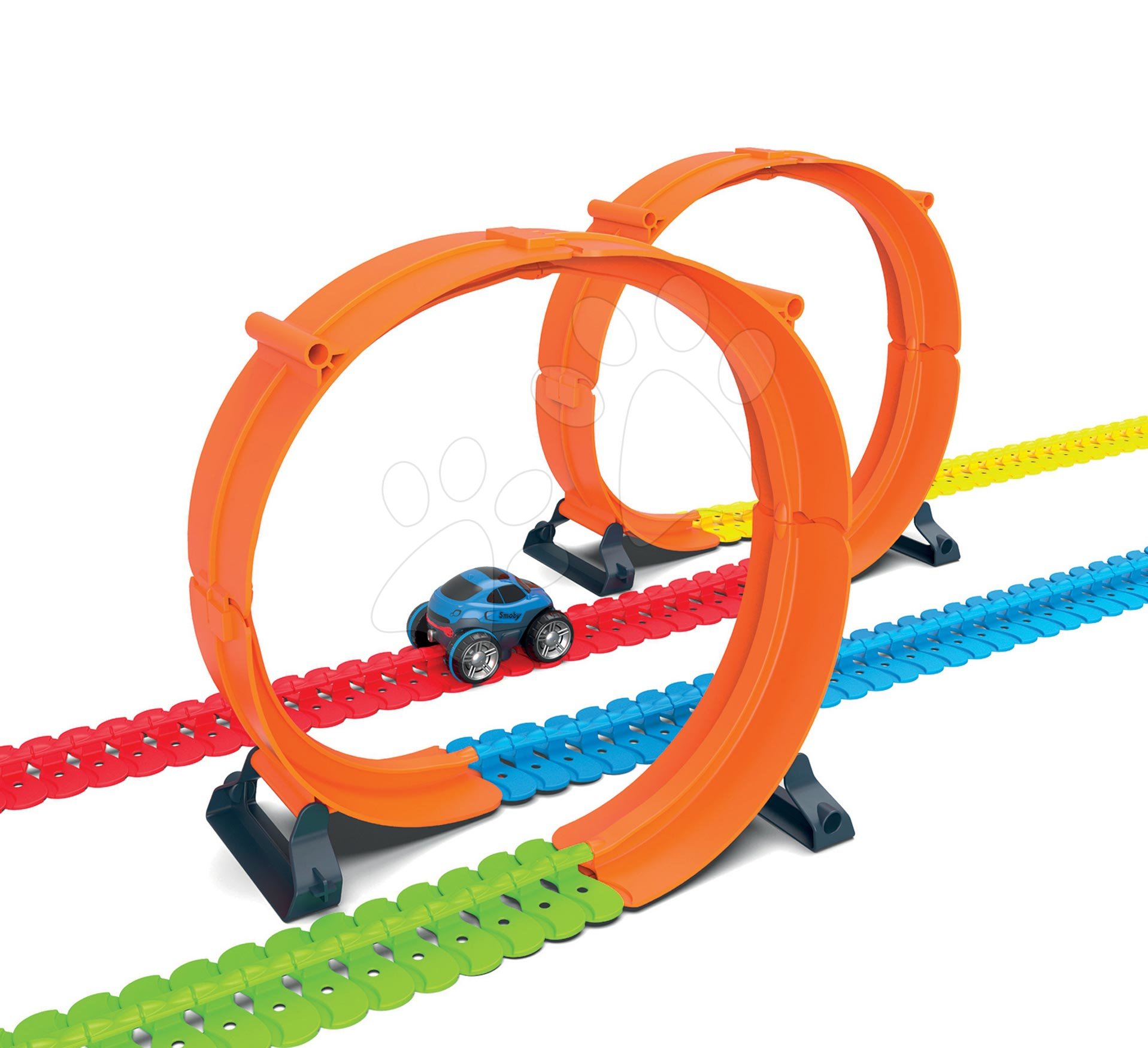 Tartozék hurkok flexibilis autópályához Flextrem Discovery Superloops Set Smoby függőleges és vízszintes 2 drb