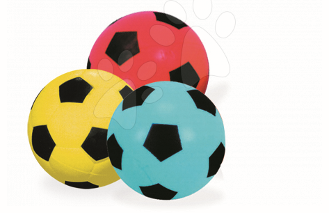 Staré položky - Penová futbalová lopta Smoby 20 cm priemer červená, modrá alebo žltá