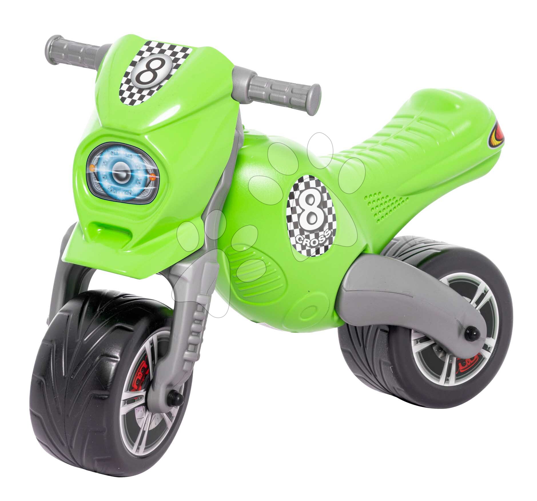 E-shop Odrážadlo motorka Cross 8 Dohány maxi veľká zelená 76*39*54 cm nosnosť 50 kg