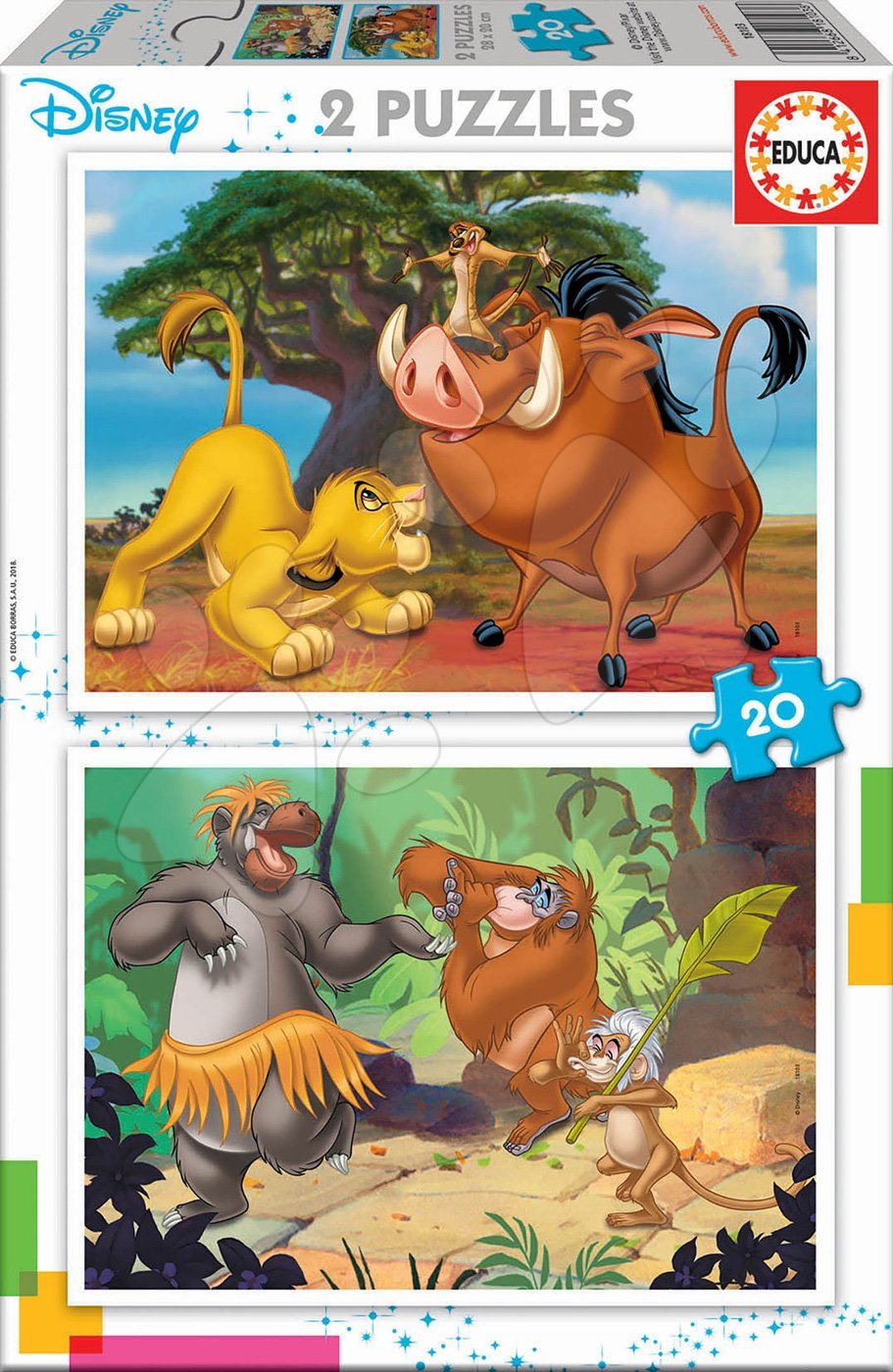 Puzzle Oroszlánkirály Disney Educa 2x20 darabos 4 évtől