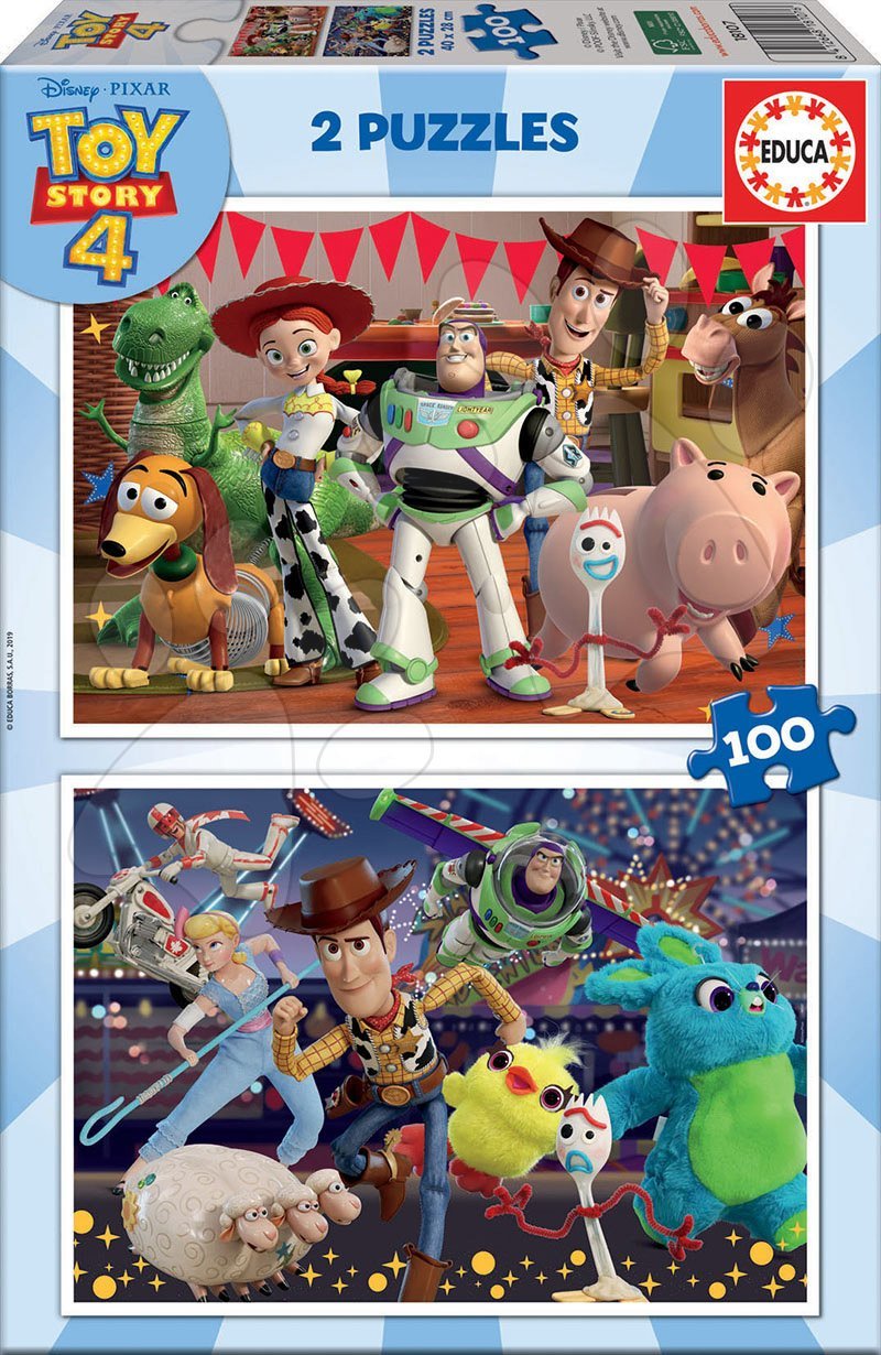 Puzzle Toy Story 4 Educa 2x100 darabos 6 évtől