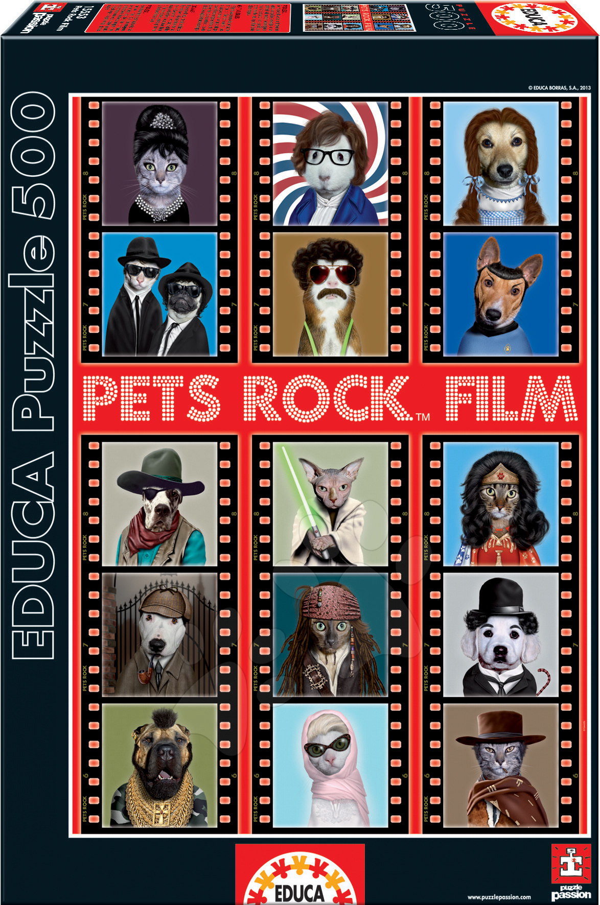 Puzzle 500 dielne - Puzzle Pets Rock Film Educa 500 dielov od 11 rokov