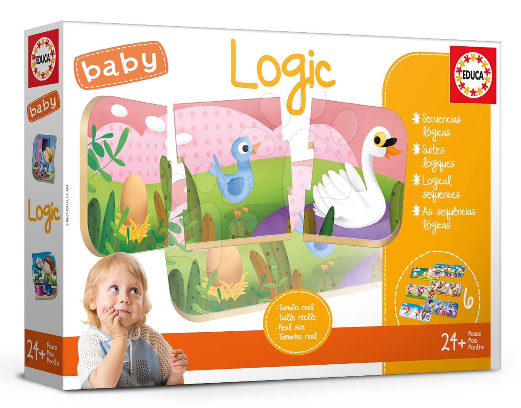 Puzzle pre najmenších - Náučná hra pre najmenších Baby Logic Educa Učíme sa logicky od 24 mes