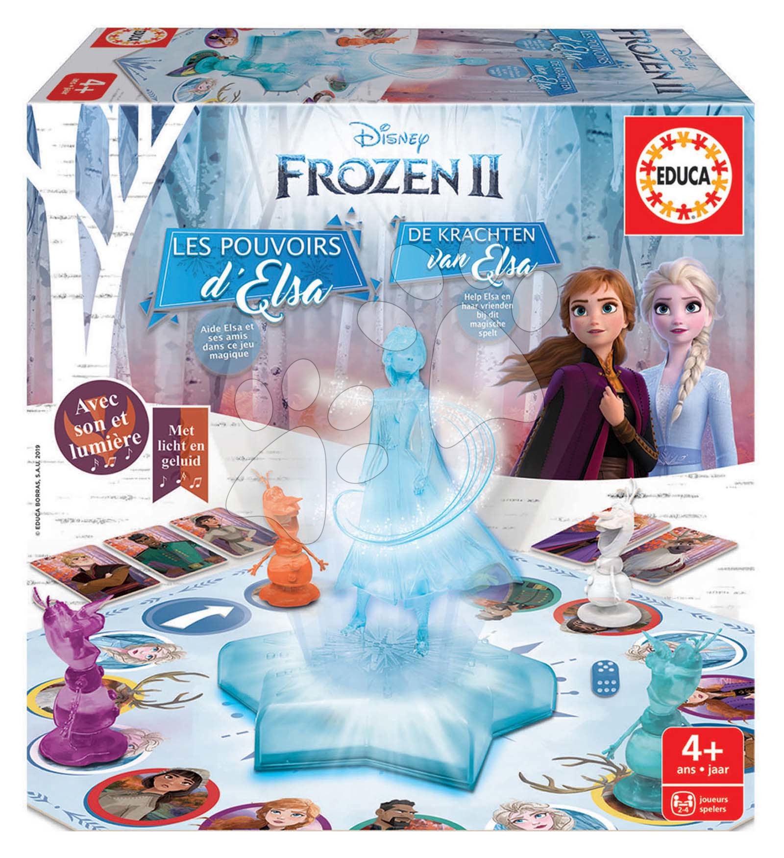 Společenská hra Frozen Jeux Reine Des Neiges 2 Educa se zvukem a světlem ve francouzštině od 4 let