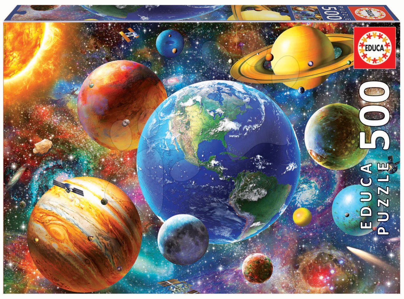 Puzzle Solar System Educa 500 dílků a Fix lepidlo od 11 let