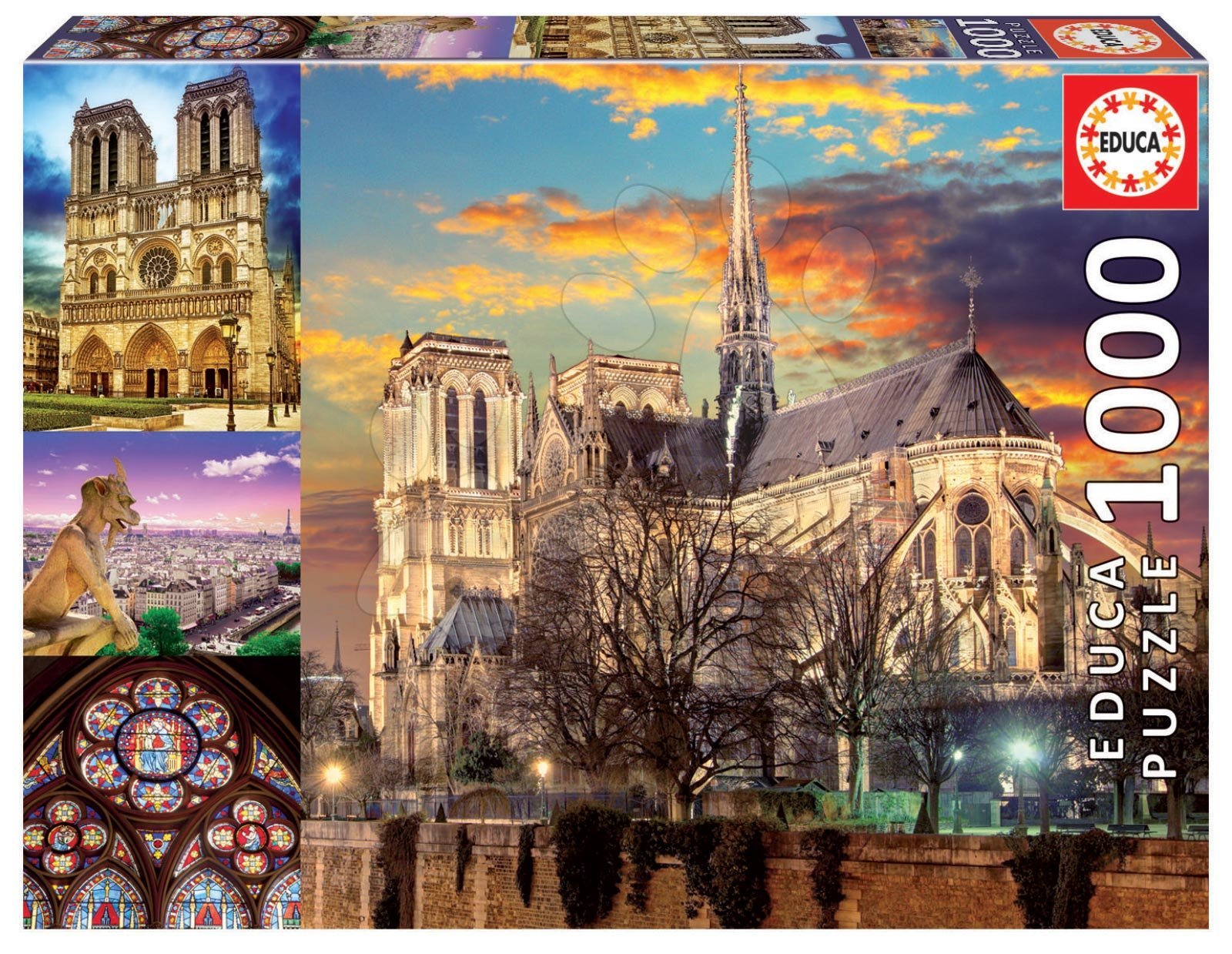 Puzzle Notre-Dame Collage Educa 1000 darabos és Fix ragasztó 11 évtől