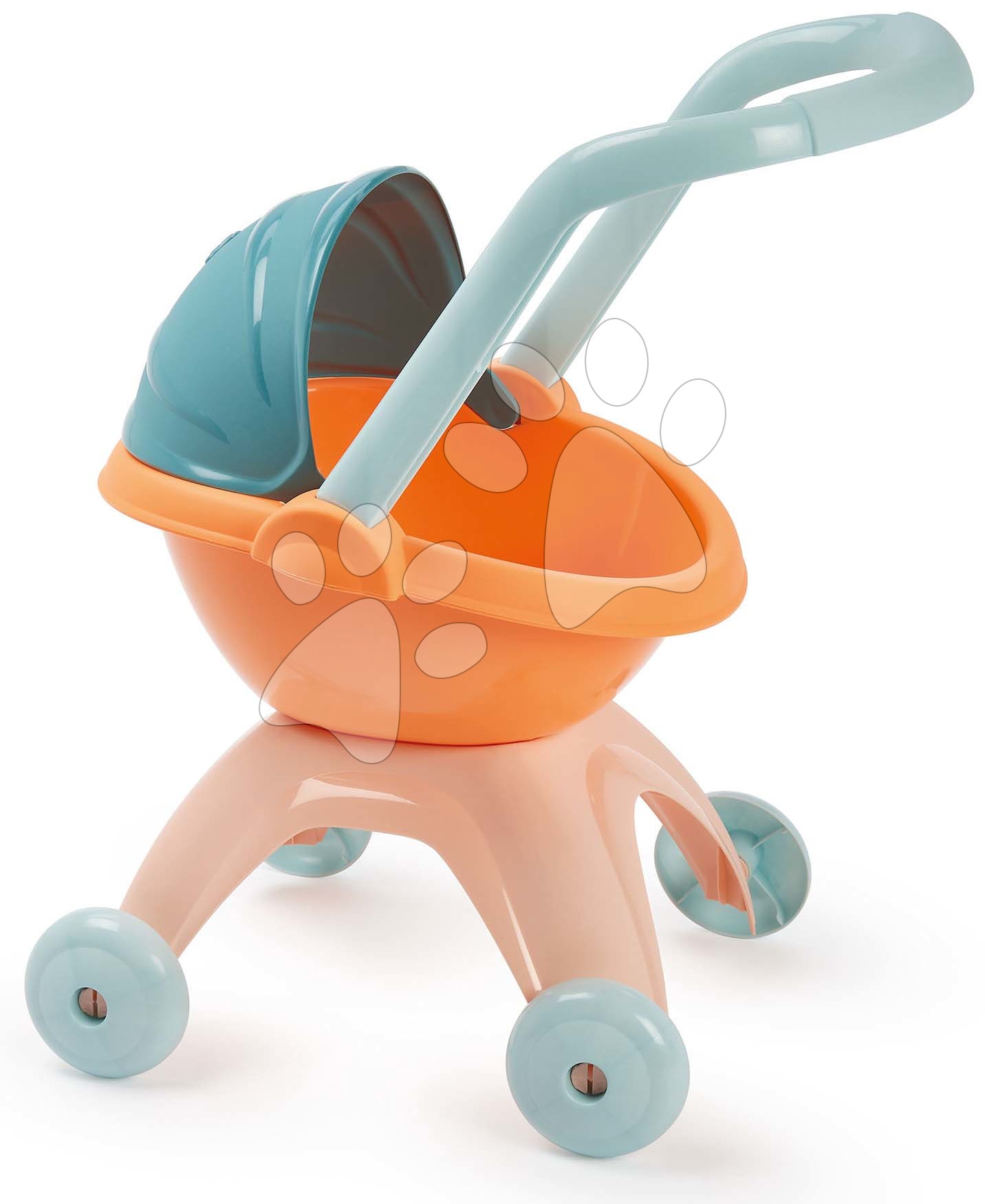 Kočárek hluboký Baby Pram Vert Azur Écoiffier pro 30 cm panenku od 18 měsíců