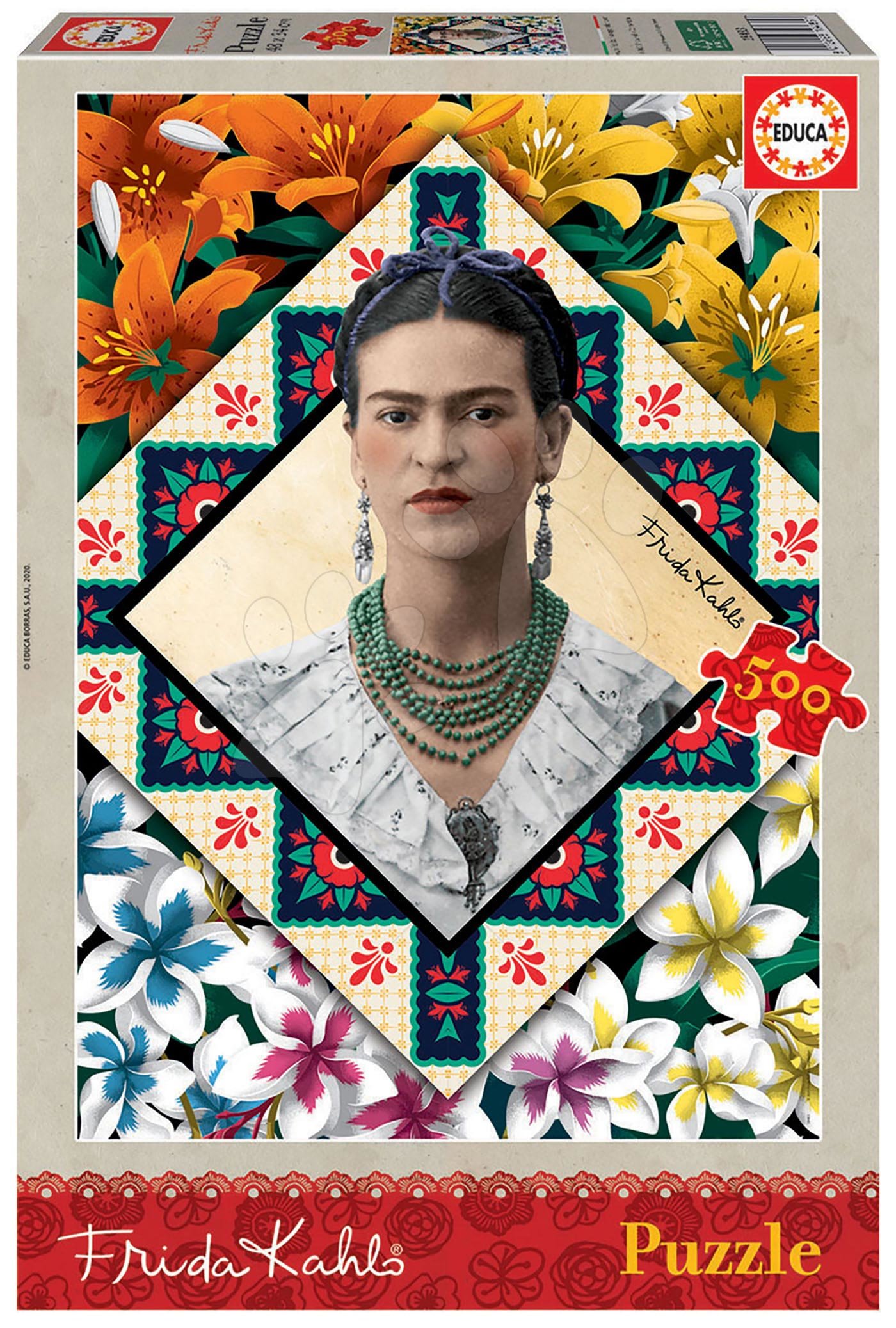 Puzzle Frida Kahlo Educa 500 dílků a Fix lepidlo od 11 let
