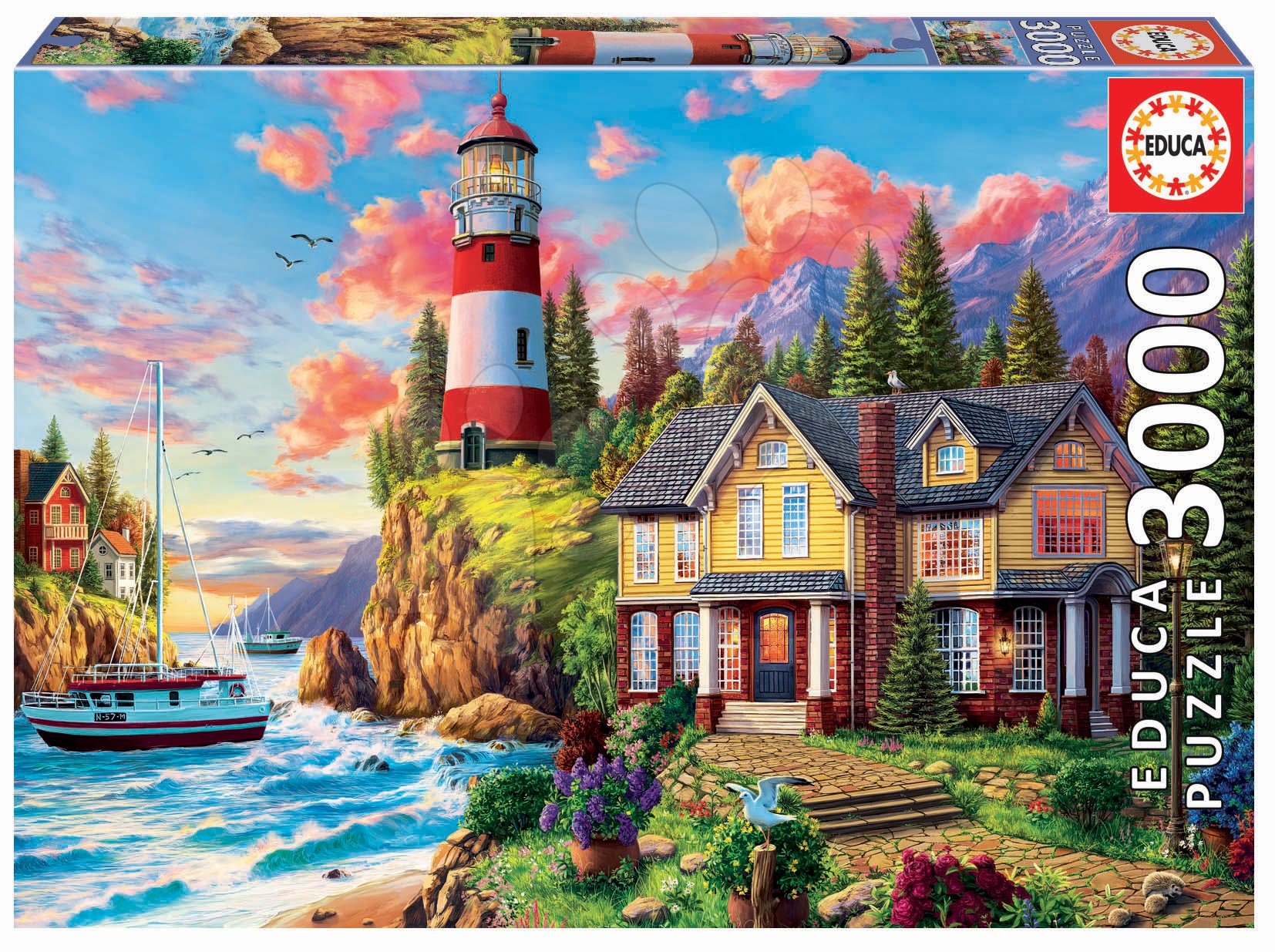 Puzzle Lighthouse near the Ocean Educa 3000 dielov EDU18507