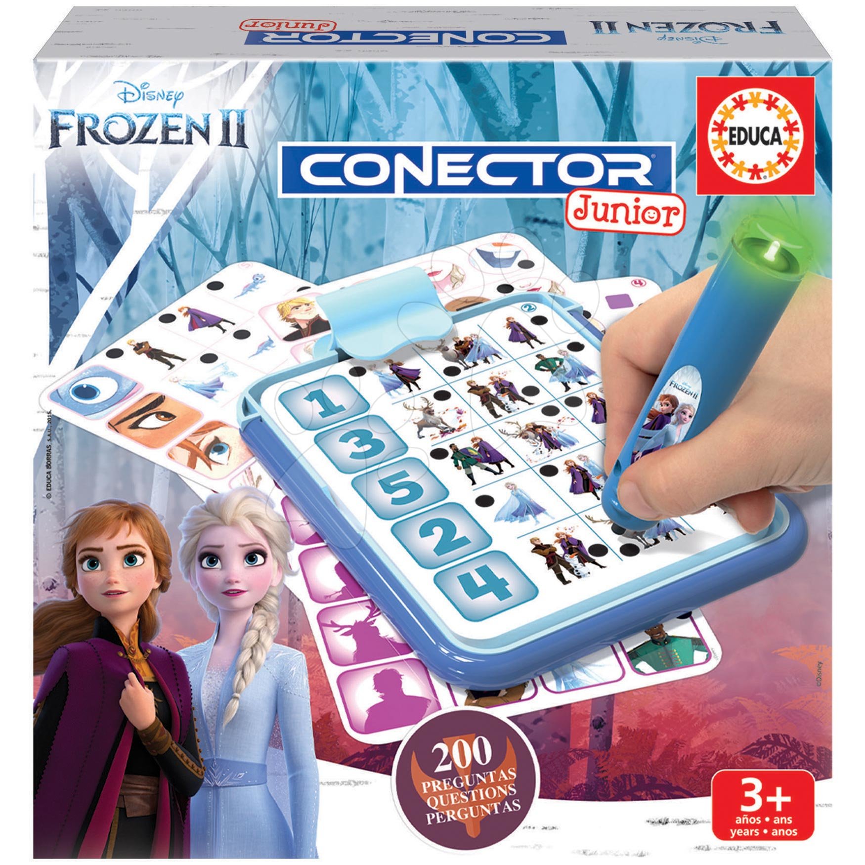 E-shop Detská spoločenská hra Disney Frozen 2 Disney Conector junior 40 kariet a 200 otázok a inteligentné pero