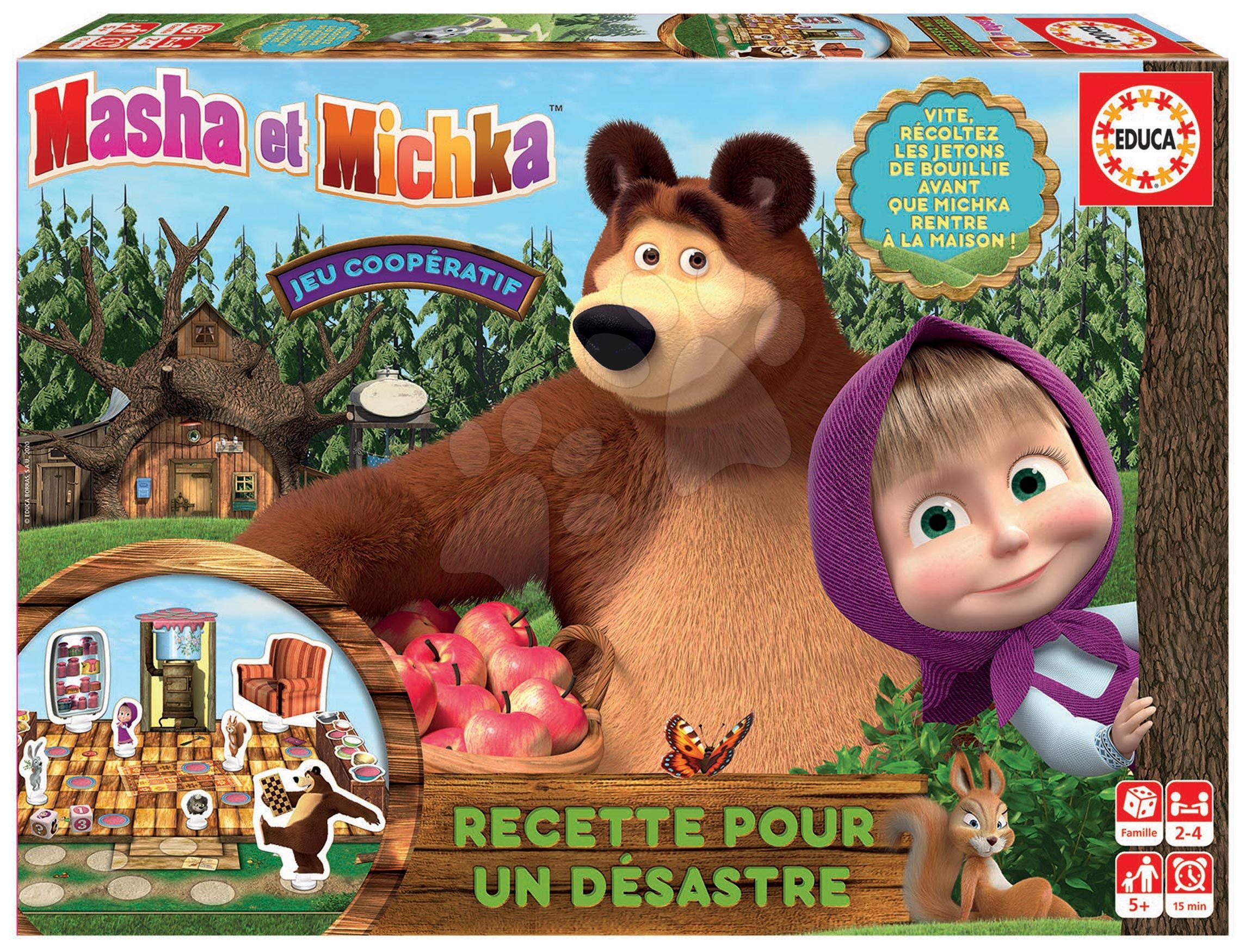 Spoločenská hra Máša a Medveď Educa od 5 rokov – vo francúzštine