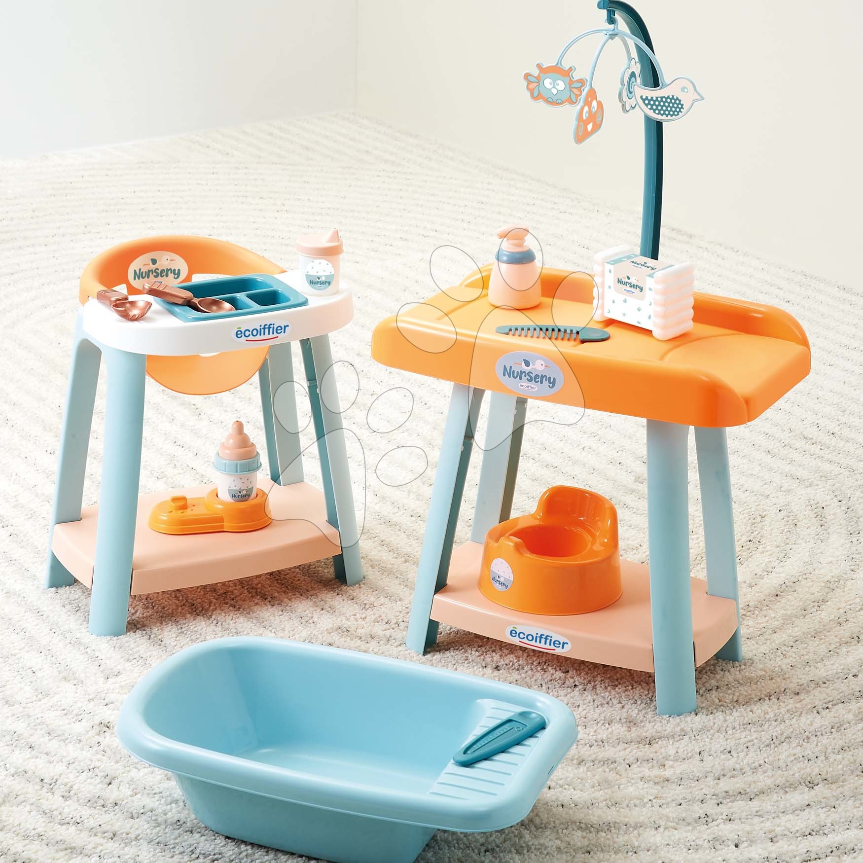 Ecoiffier Nursery vanička, nočník a další pro panenku - Doll Furniture