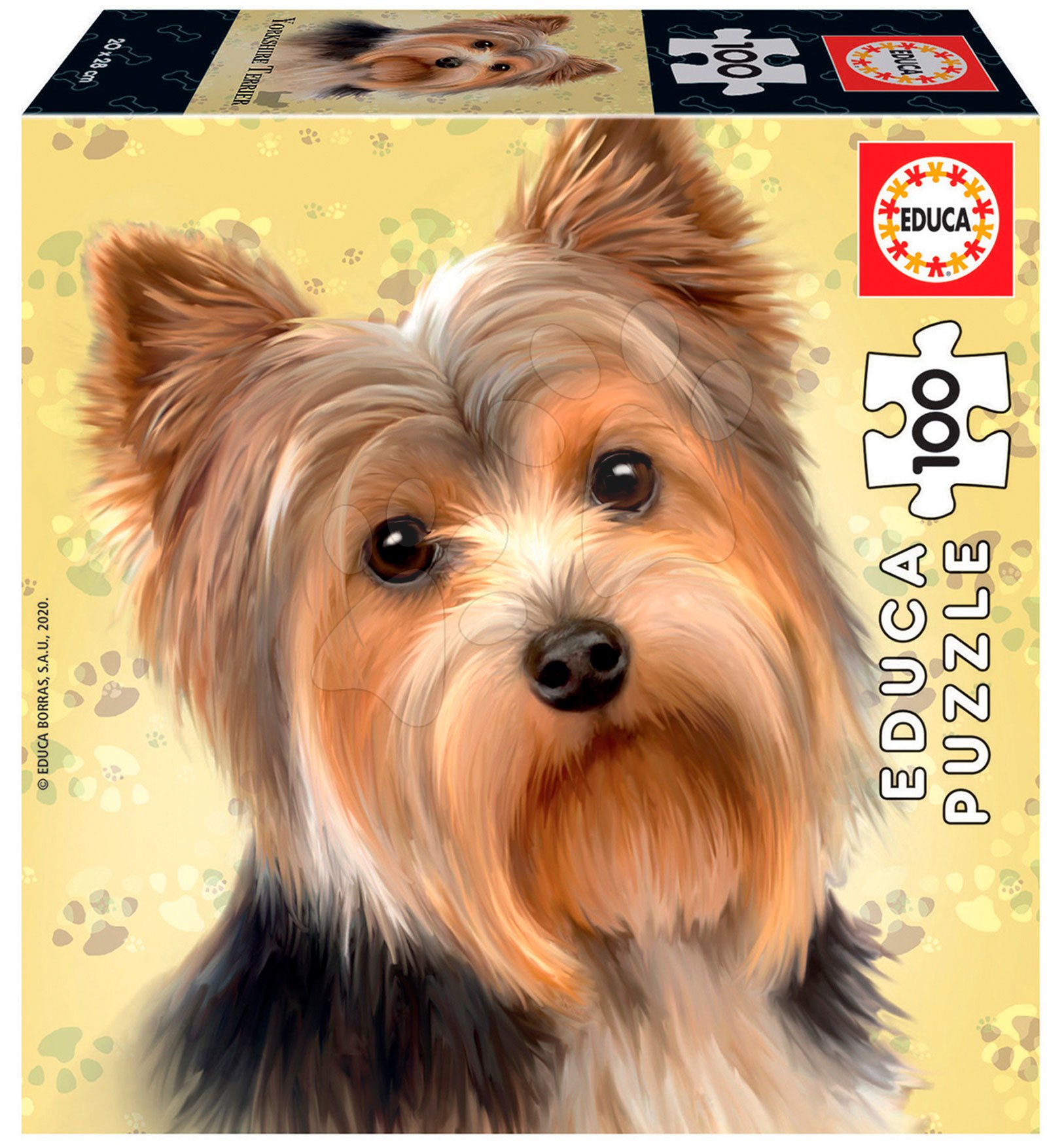 Puzzle Mini Box Yorkshire Terrier Educa 100 darabos 6 évtől