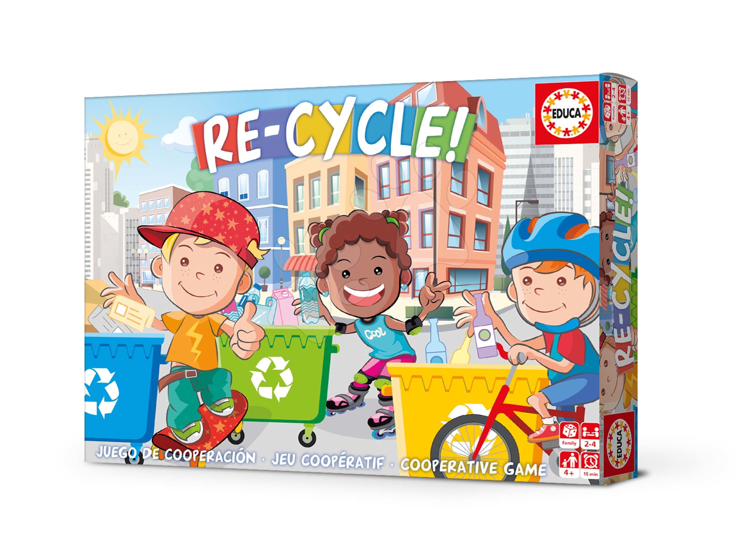 Společenská hra pro děti RE-Cycle! Educa v angličtině Učíme se recyklovat! od 4 let