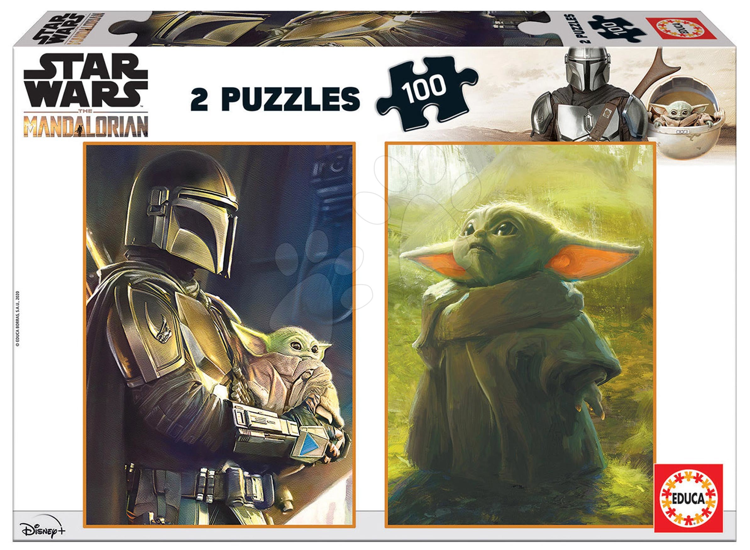 Puzzle Baby Yoda The Mandalorian Educa 2x100 darabos 6 évtől