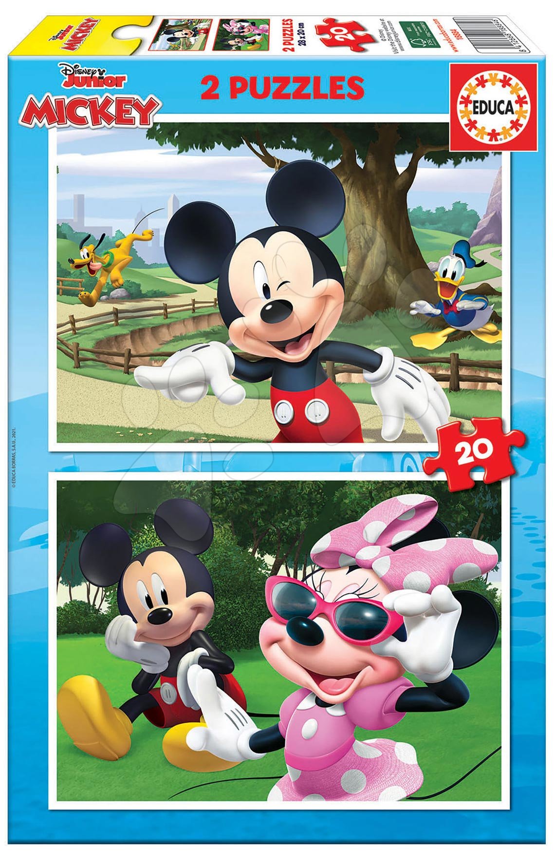 Puzzle Mickey&Friends Educa 2 x 20 dílků od 4 let