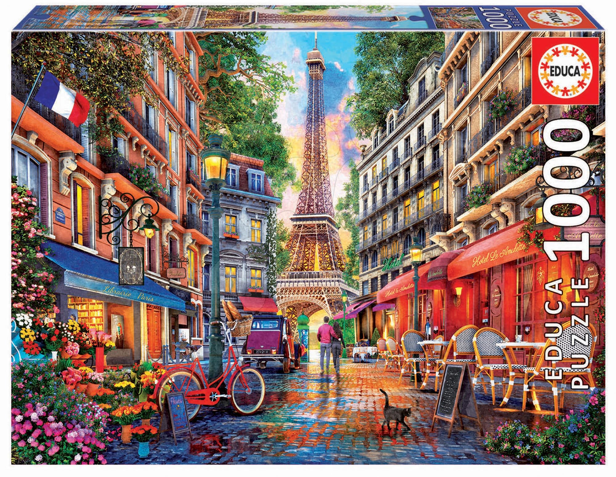 Puzzle 1000 dielne - Puzzle Paris Dominic Davison Educa 1000 dielov a Fix lepidlo v balení od 11 rokov