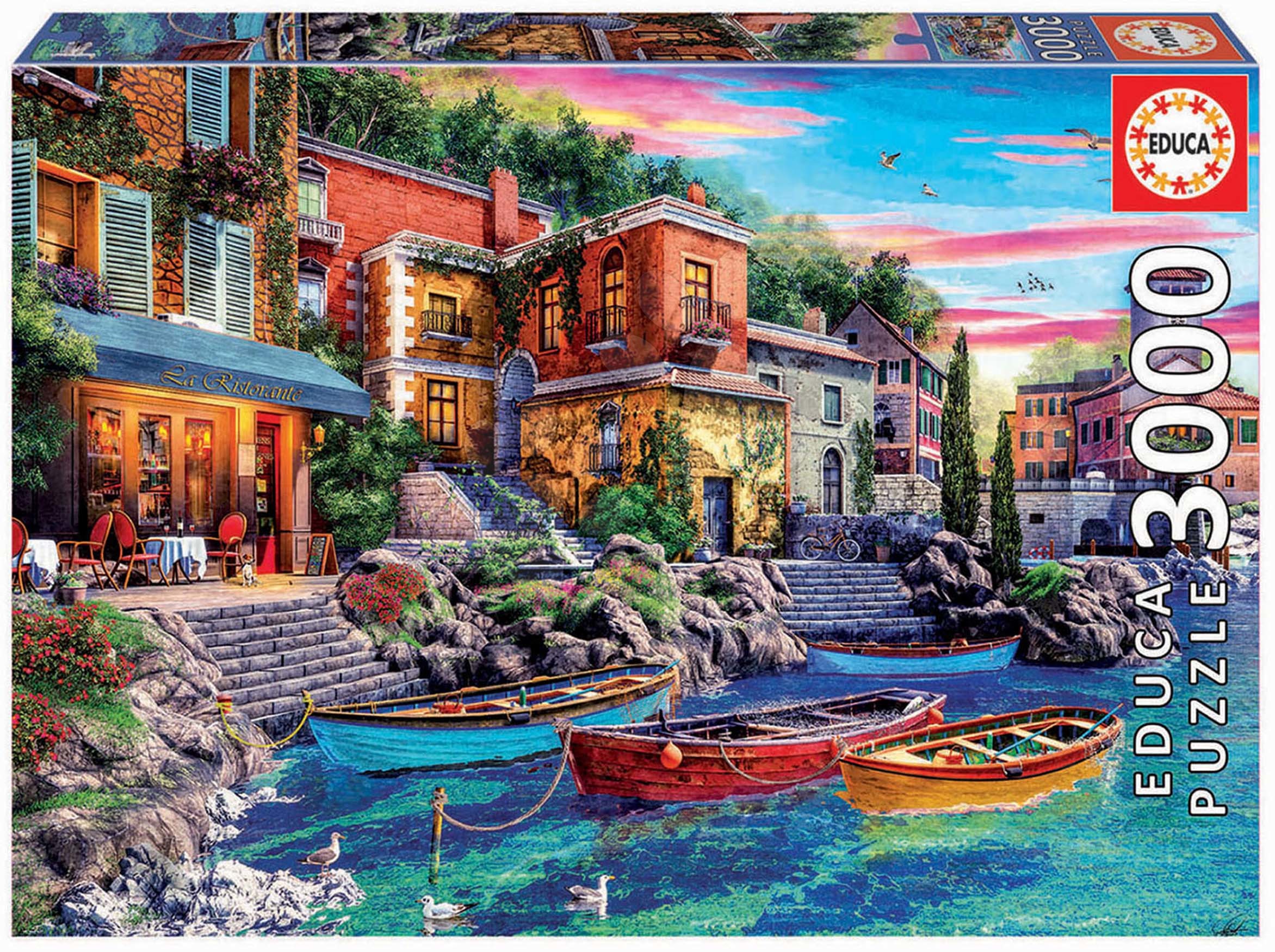 Puzzle Sunset in Como Educa 3000 dielov od 11 rokov