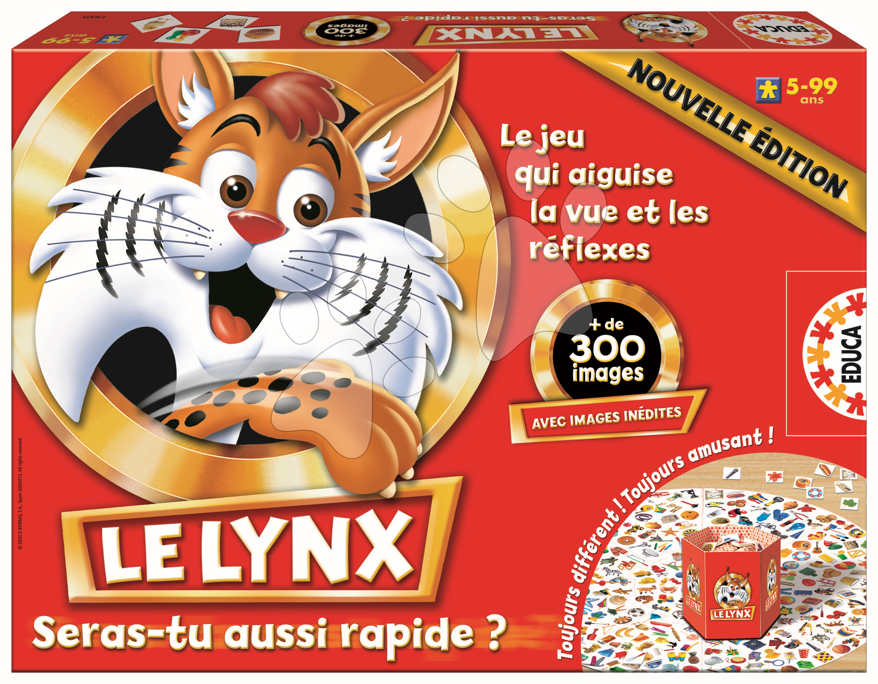 Cudzojazyčné spoločenské hry - Rodinná spoločenská hra Le Lynx Educa 300 obrázkov vo francúzštine od 5 rokov