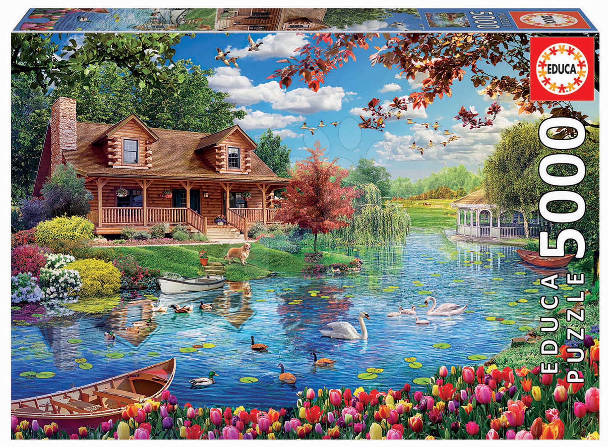 Puzzle Casita en el Lago Educa 5000 darabos 11 évtől