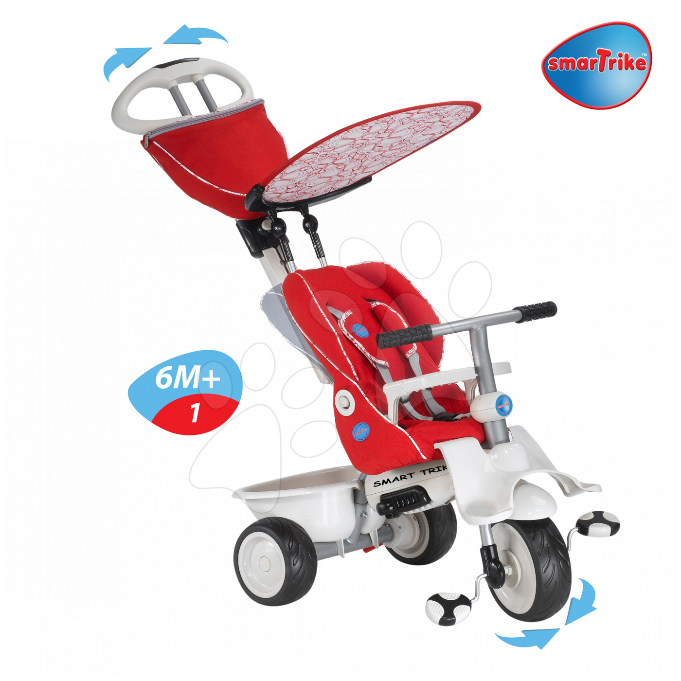 Tricikli gyerekeknek Recliner 6 ho tol bordo