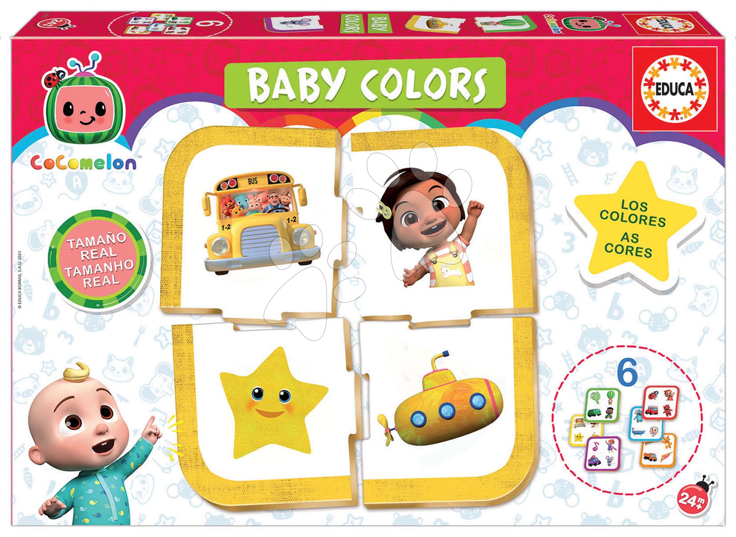 Náučná hra pre najmenších Baby Colours Cocomelon Educa Učíme sa farby od 24 mes