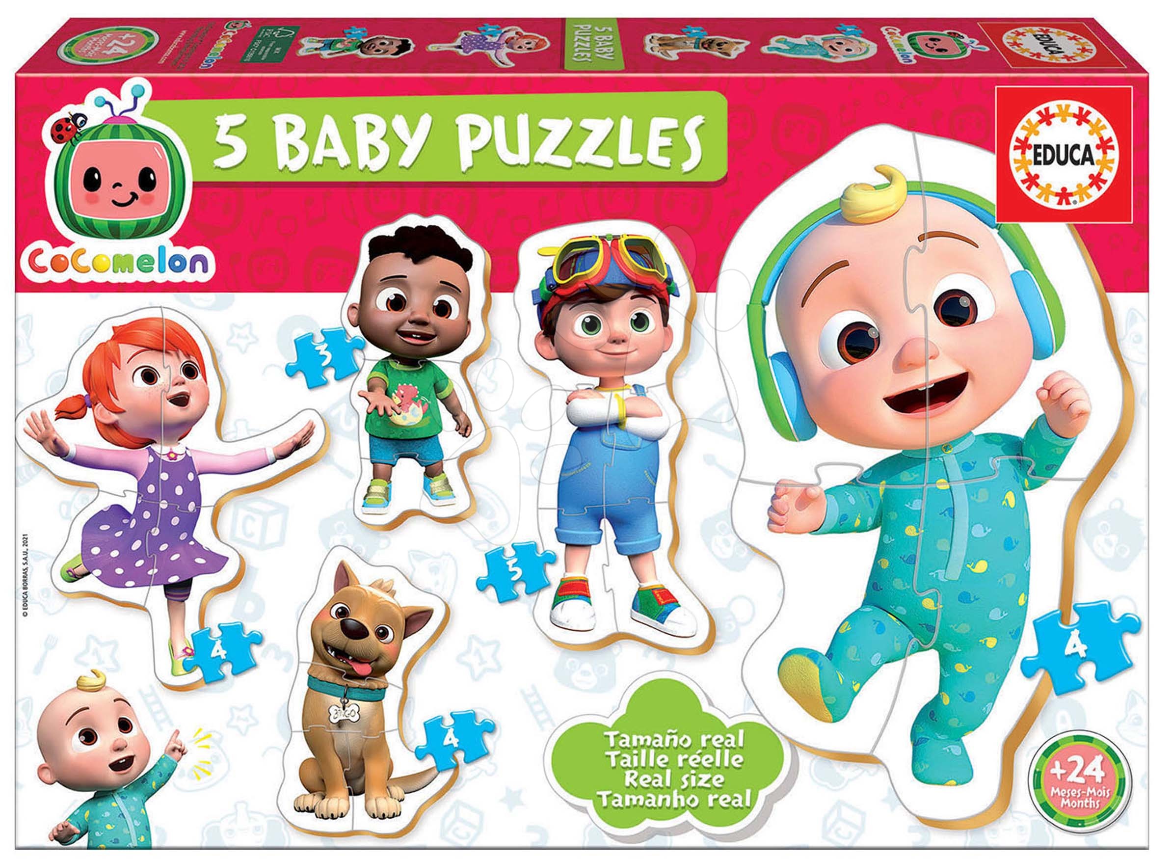 Puzzle pre najmenších Cocomelon Baby 5 Rozprávky Educa od 24 mes