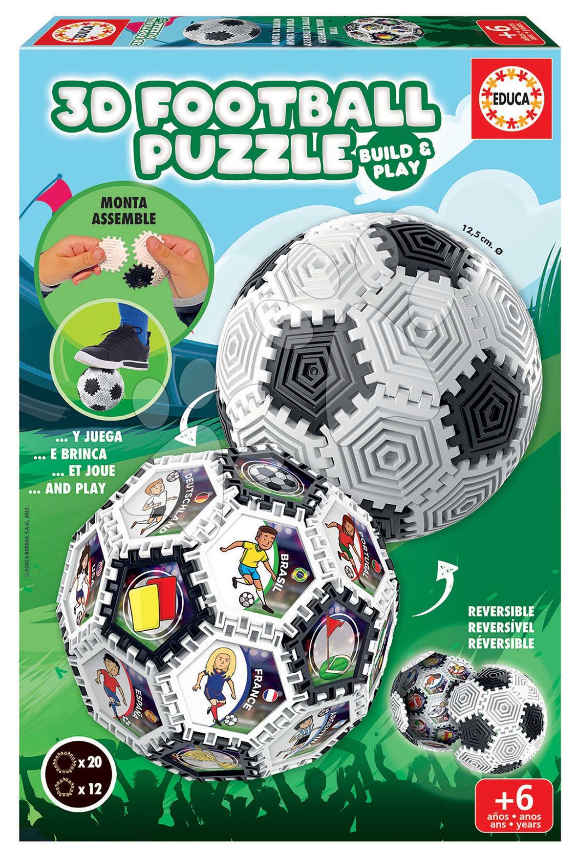 Puzzle fotbalový míč 3D Football Puzzle Educa 32 dílků