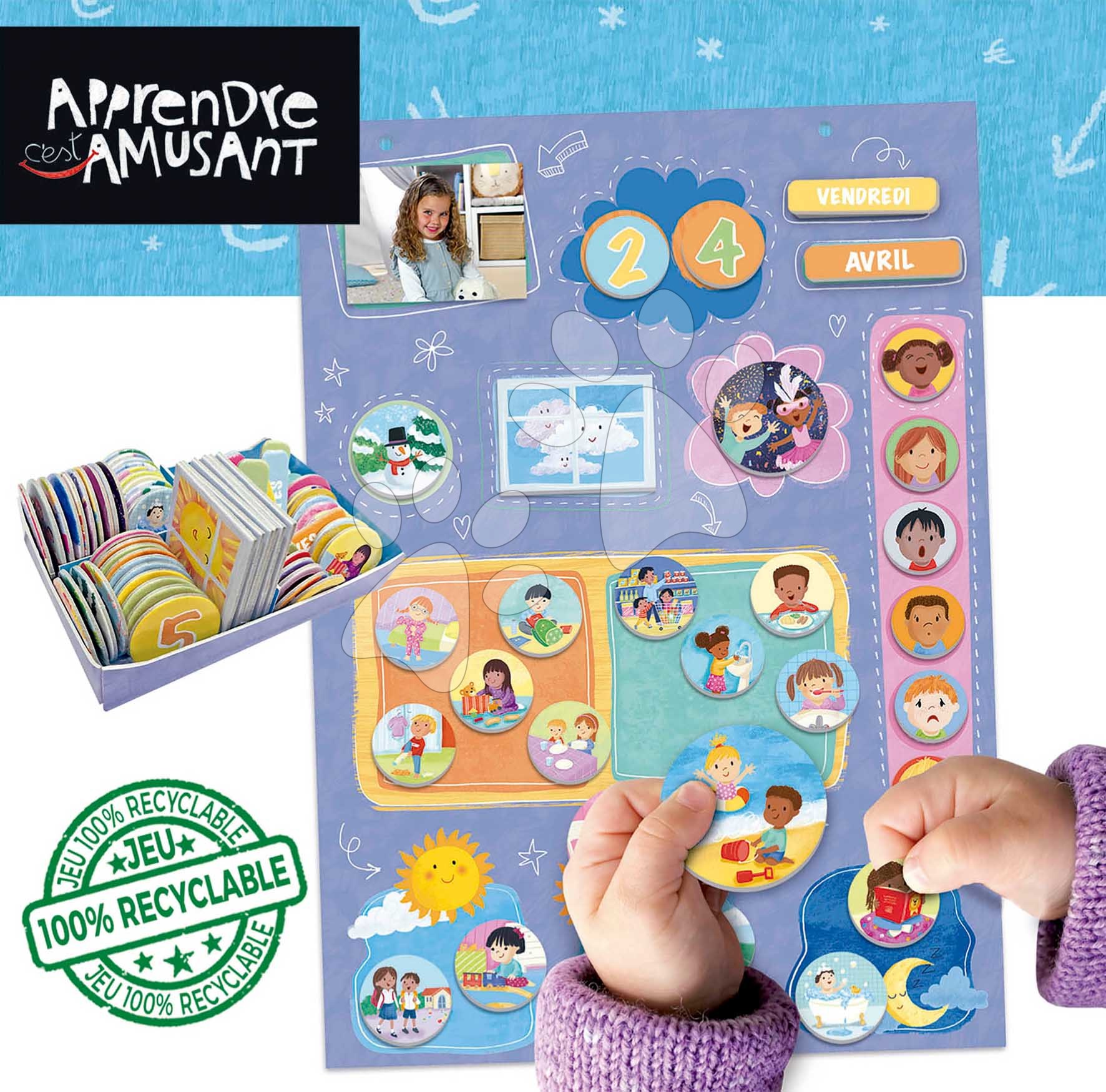 Calendrier De Poche Mensuel Pour Enfants Avec 88 Cartes - éducatif, Jeu De Planification, Décoration Murale