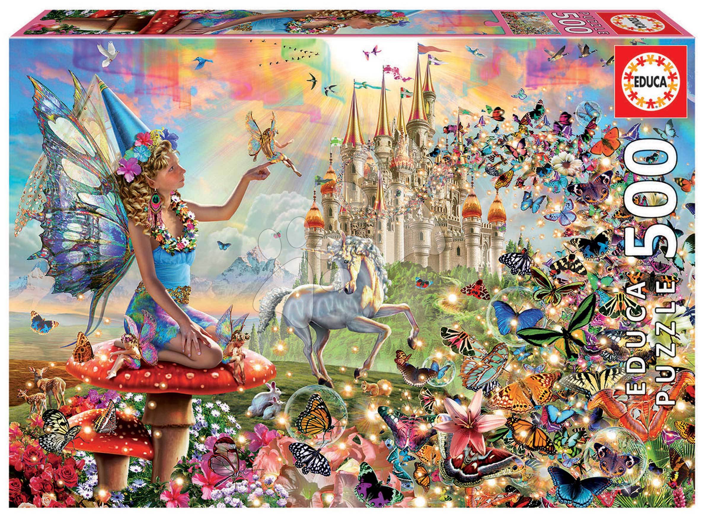 Puzzle Fairy & Butterflies Educa 500 dielov a Fix lepidlo