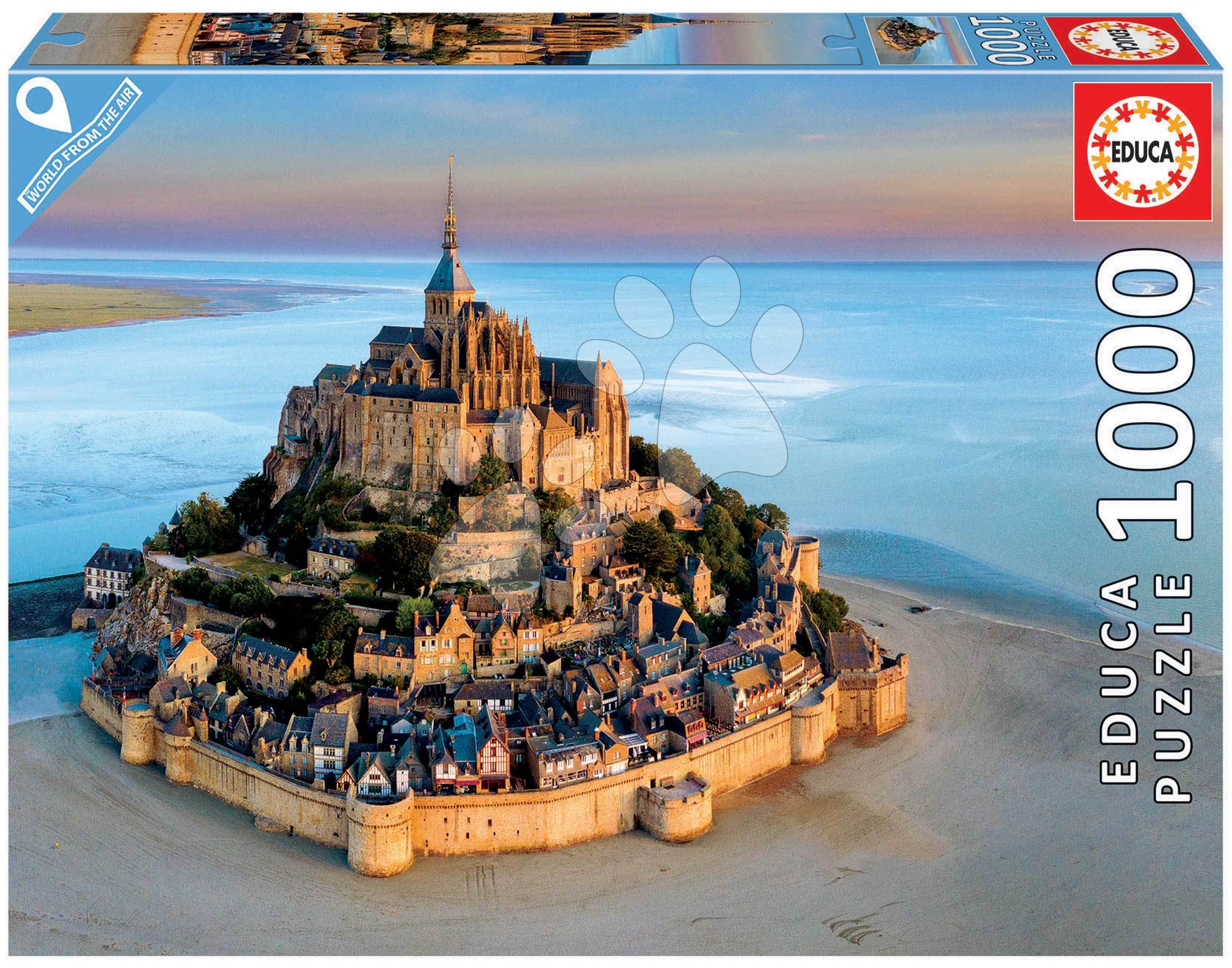 Levně Puzzle Mont-Saint Michel Educa 1000 dílků a Fix lepidlo