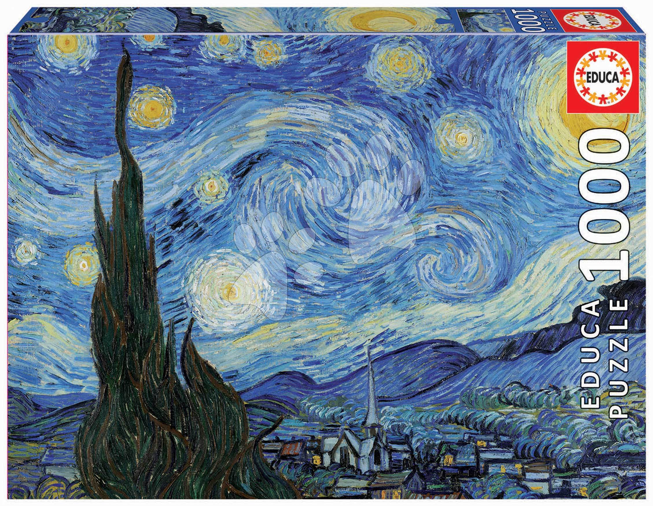 Puzzle The Starry Night Vincent Van Gogh Educa 1000 dielov a Fix lepidlo