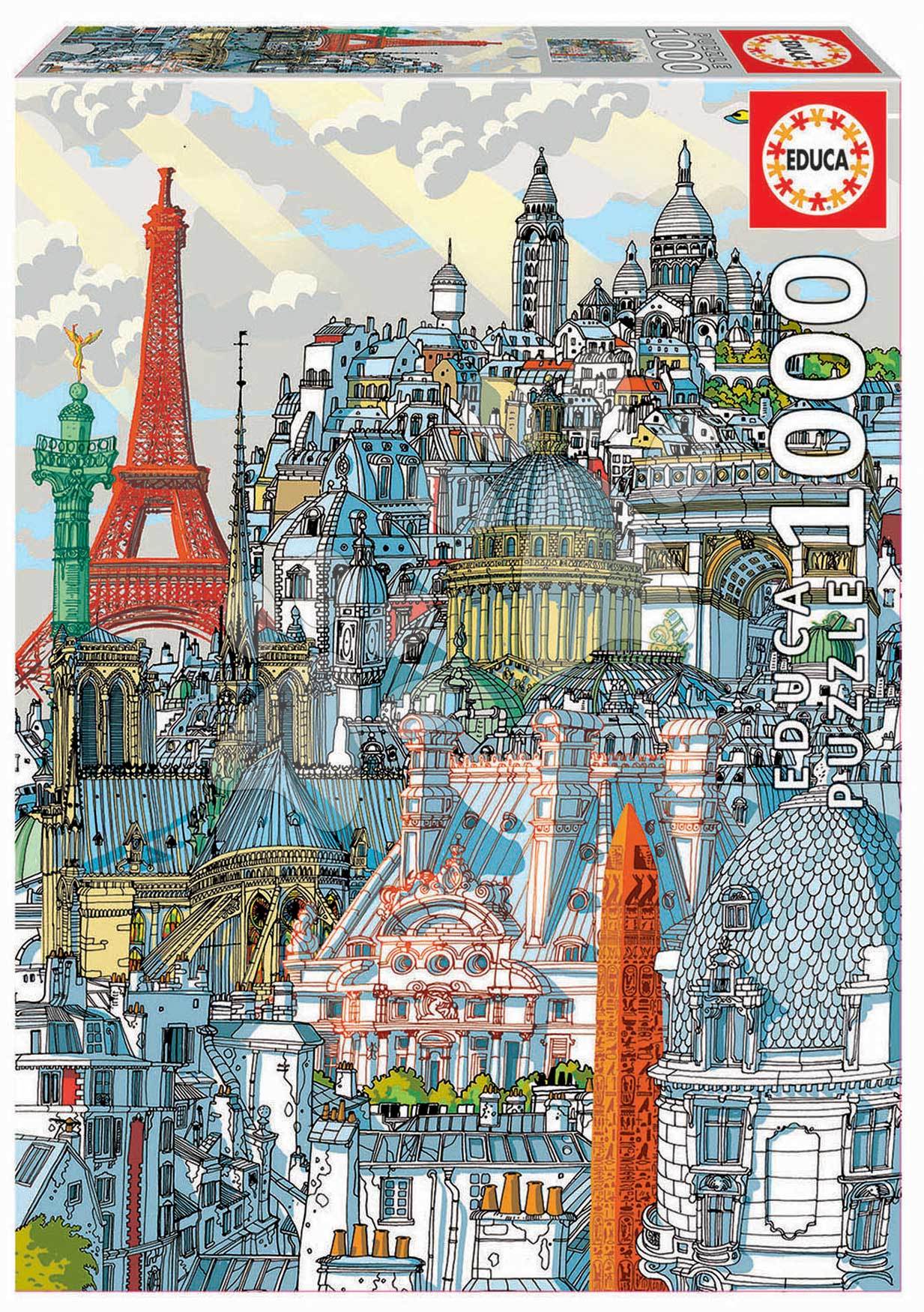 Puzzle Paris Carlo Stanga Educa 1000 dielov a Fix lepidlo