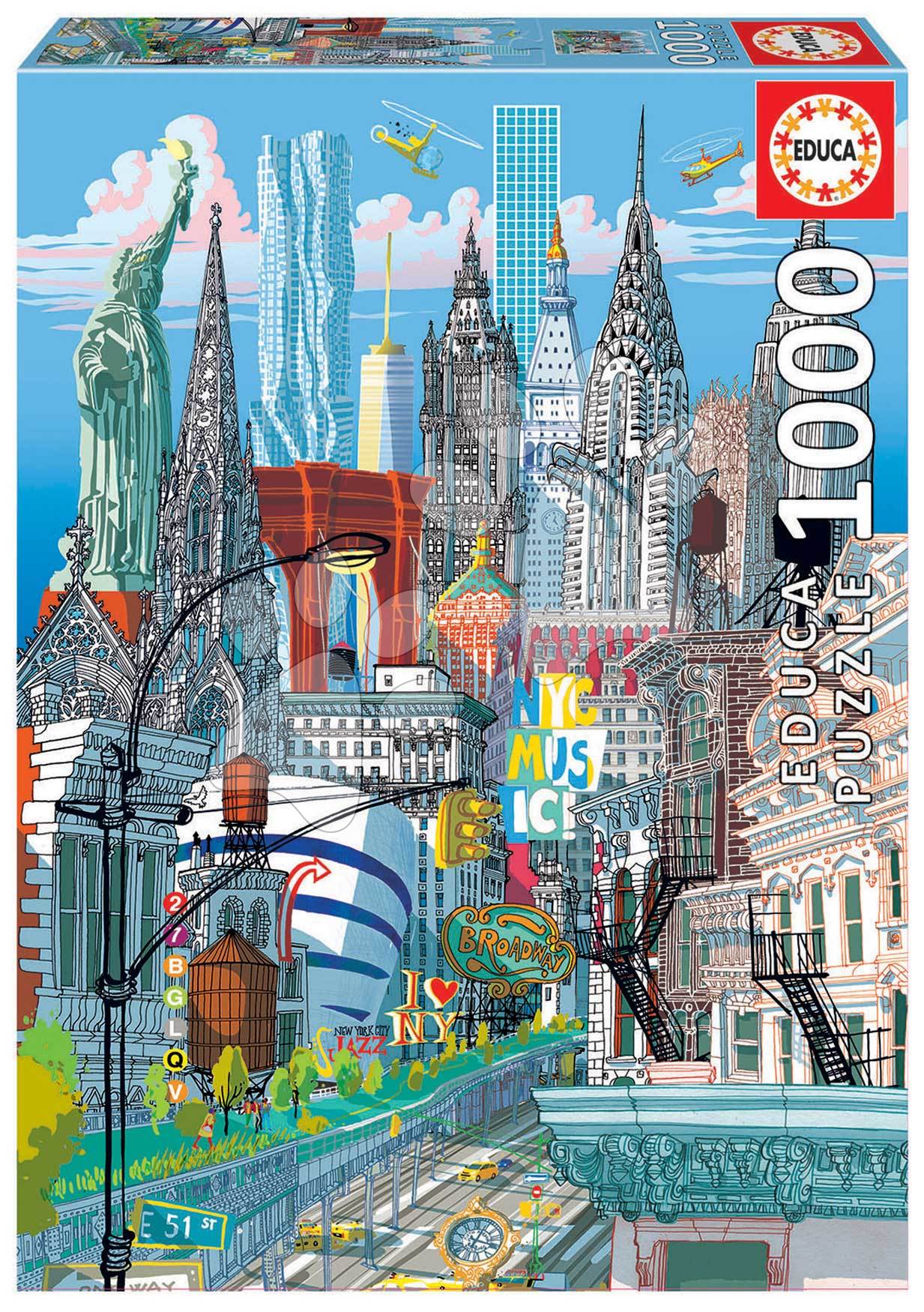 Puzzle New York Carlo Stanga Educa 1000 dielov a Fix lepidlo