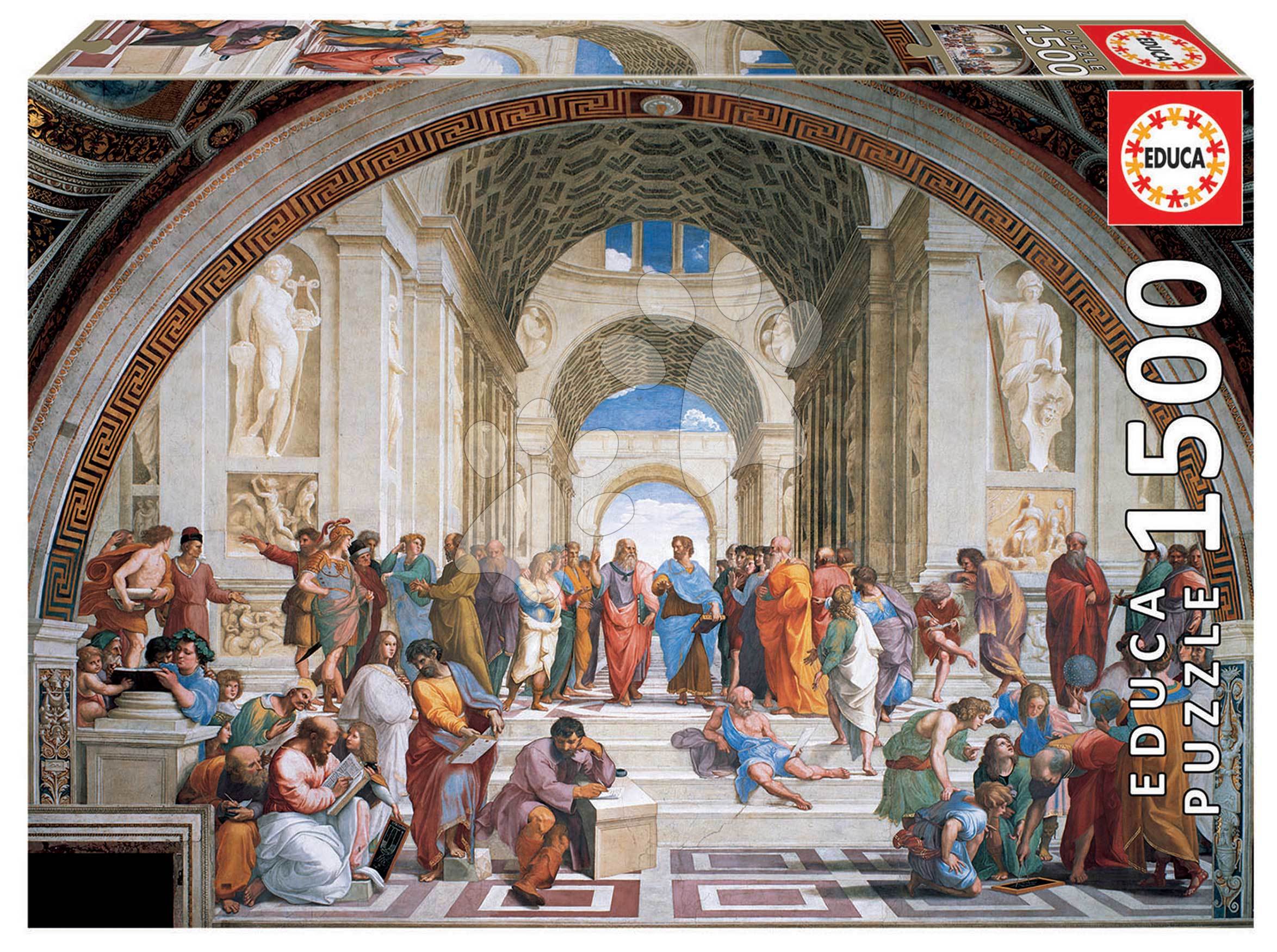 E-shop Puzzle School of Athens Raphael Educa 1500 dielov a Fix lepidlo