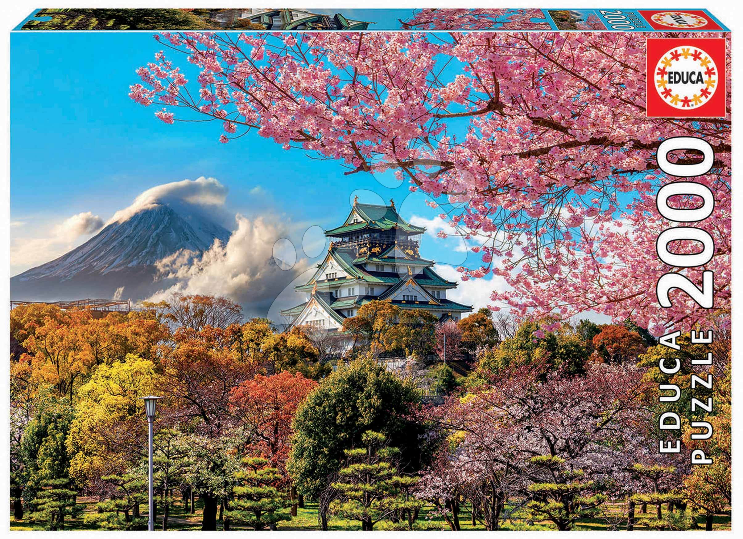 Puzzle Castillo De Osaka in Japan Educa 2000 dílků a Fix lepidlo