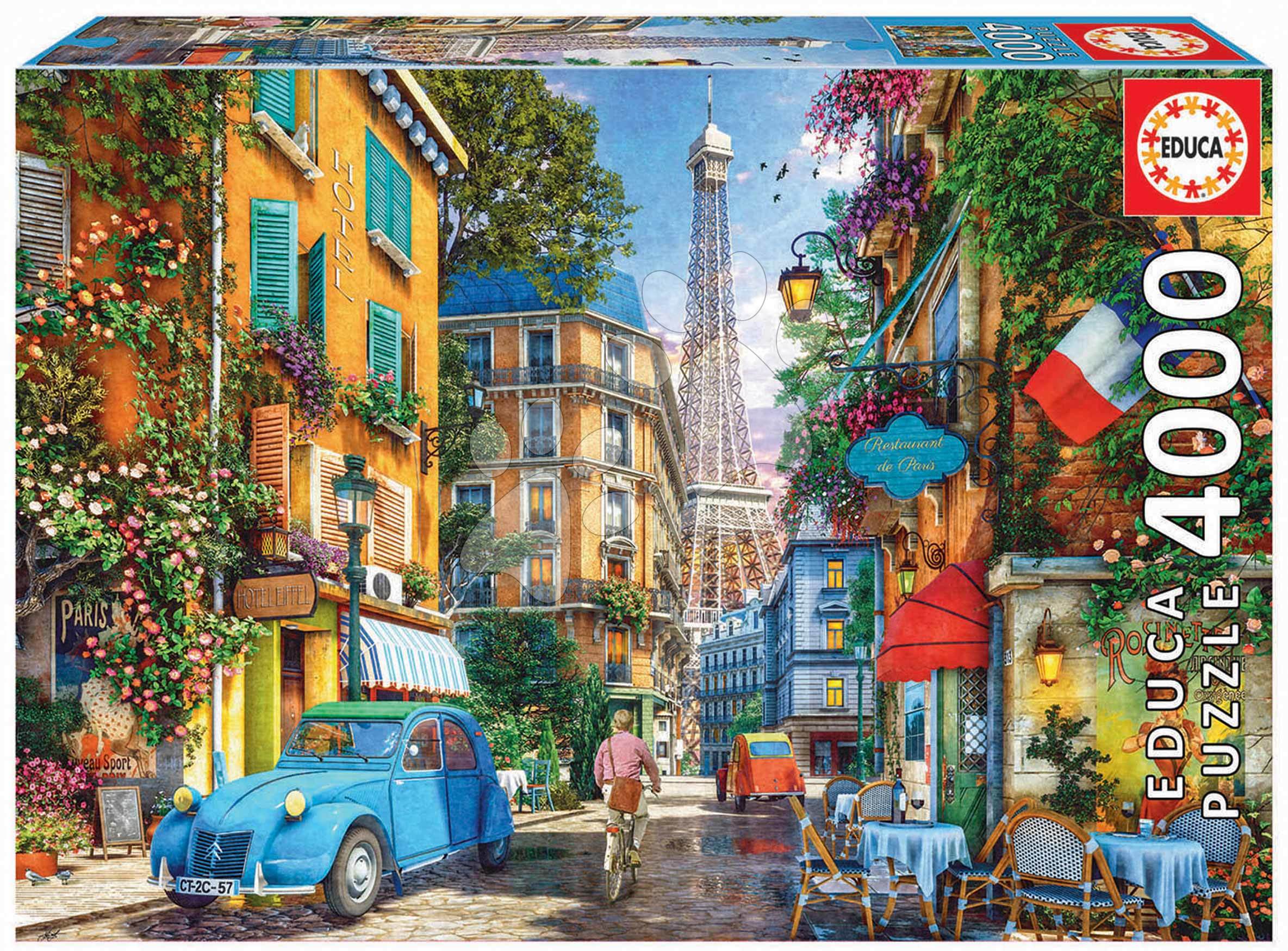 Puzzle 4000 – 8000 dílků - Puzzle Streets of Paris Educa 4000 dílků