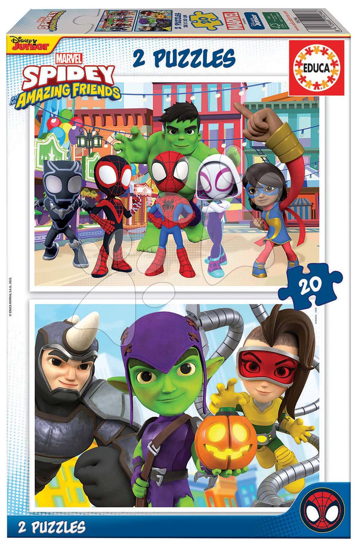 Puzzle Spidey & his Amazing Friends Educa 2 x 20 dílků