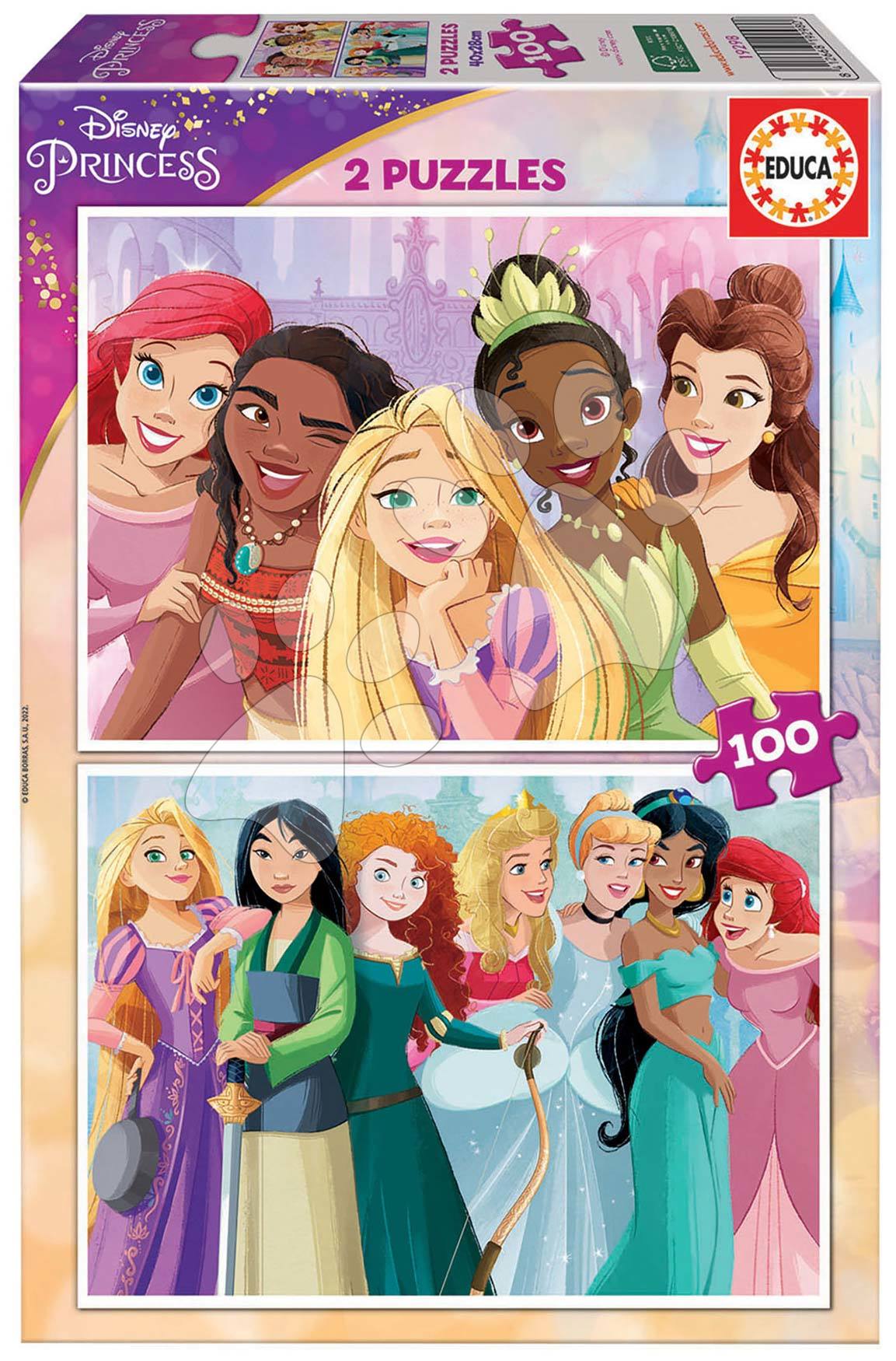 Puzzle Disney Princess Educa 2 x 100 dílků