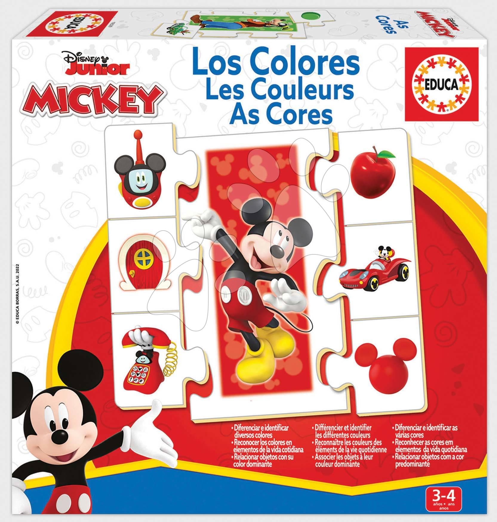 Náučná hra Učíme sa farby Mickey & Friends Educa so 6 obrázkami 42 dielov od 3 rokov